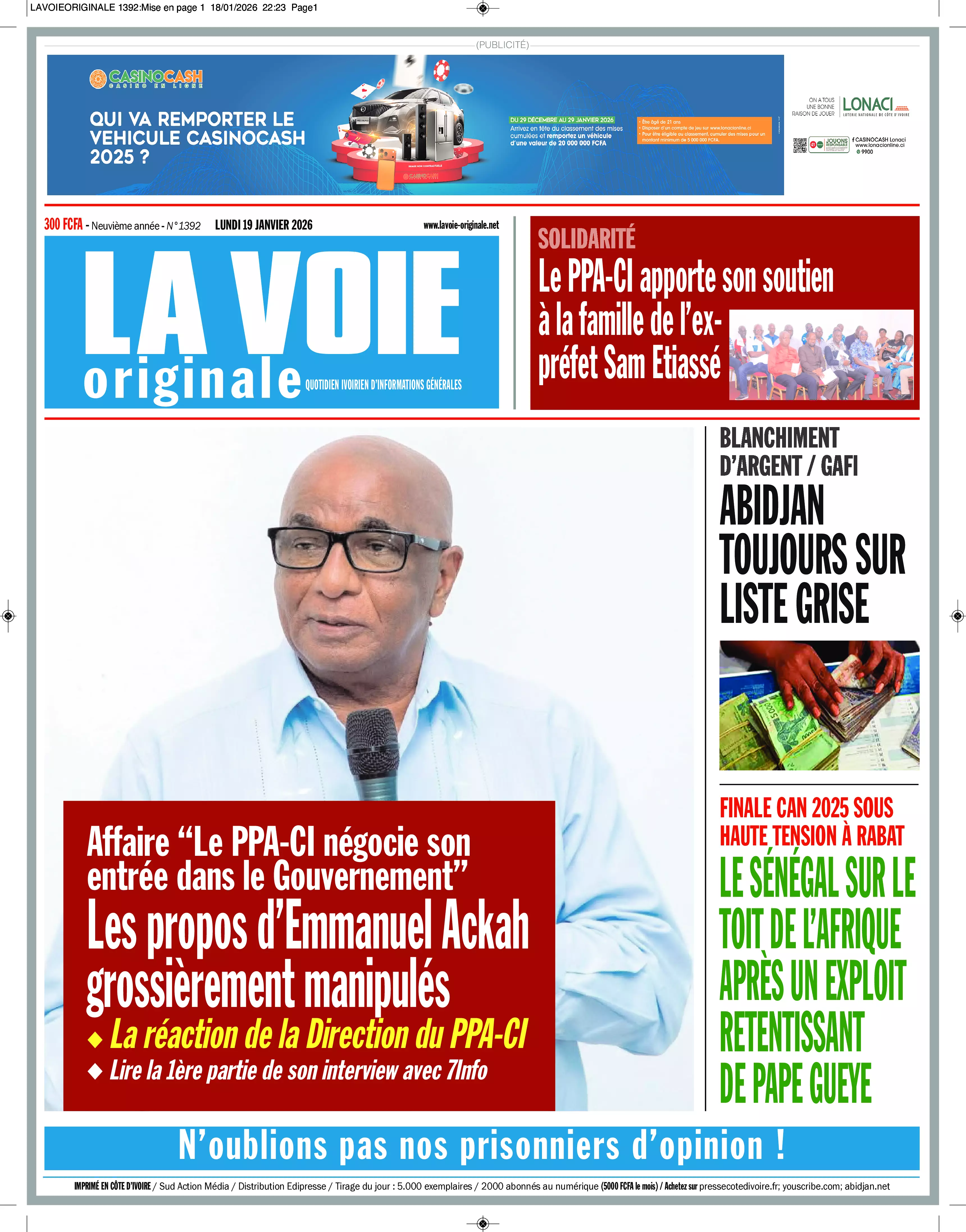 N° 1392 - 2026-01-19