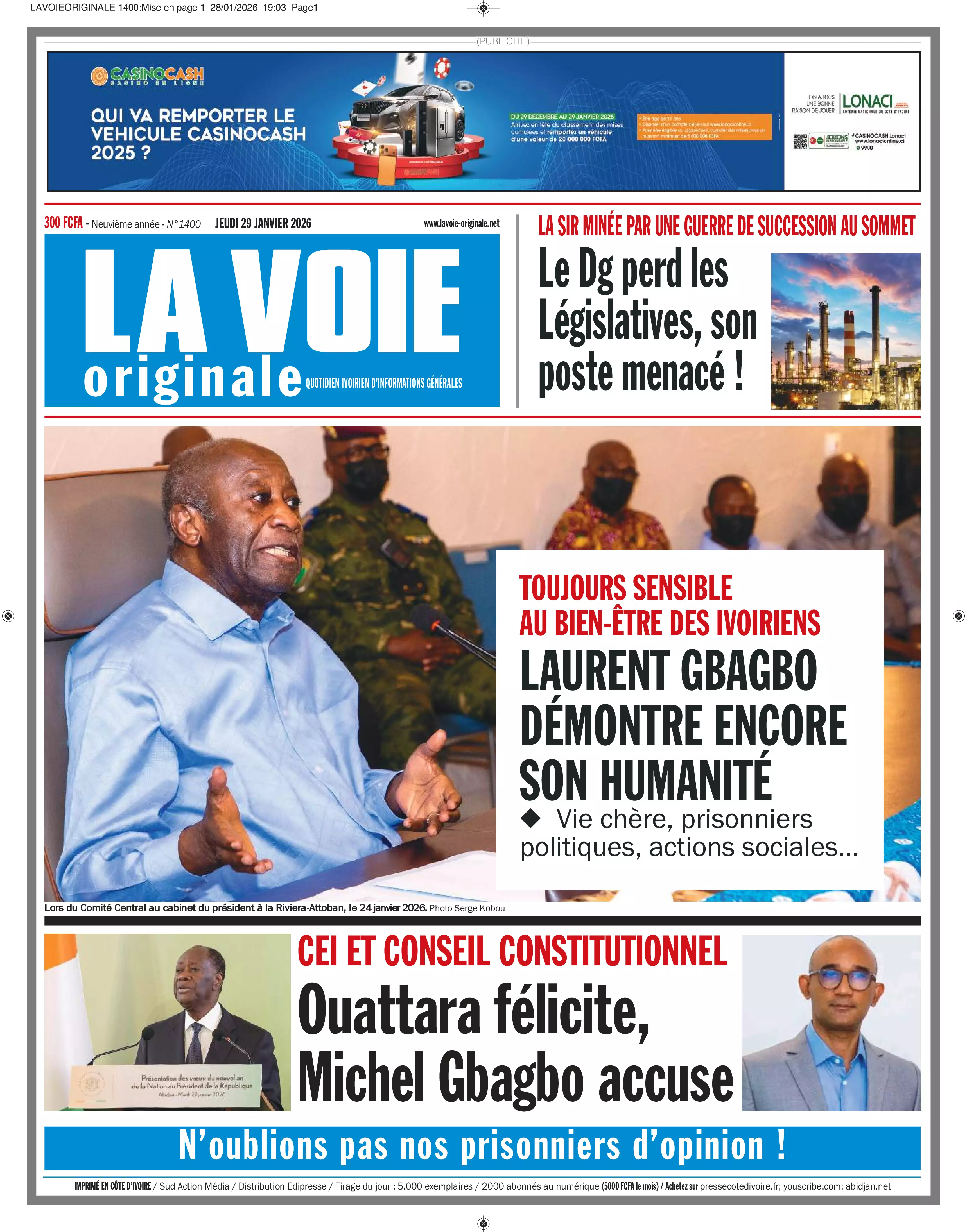 N° 1400 - 2026-01-29