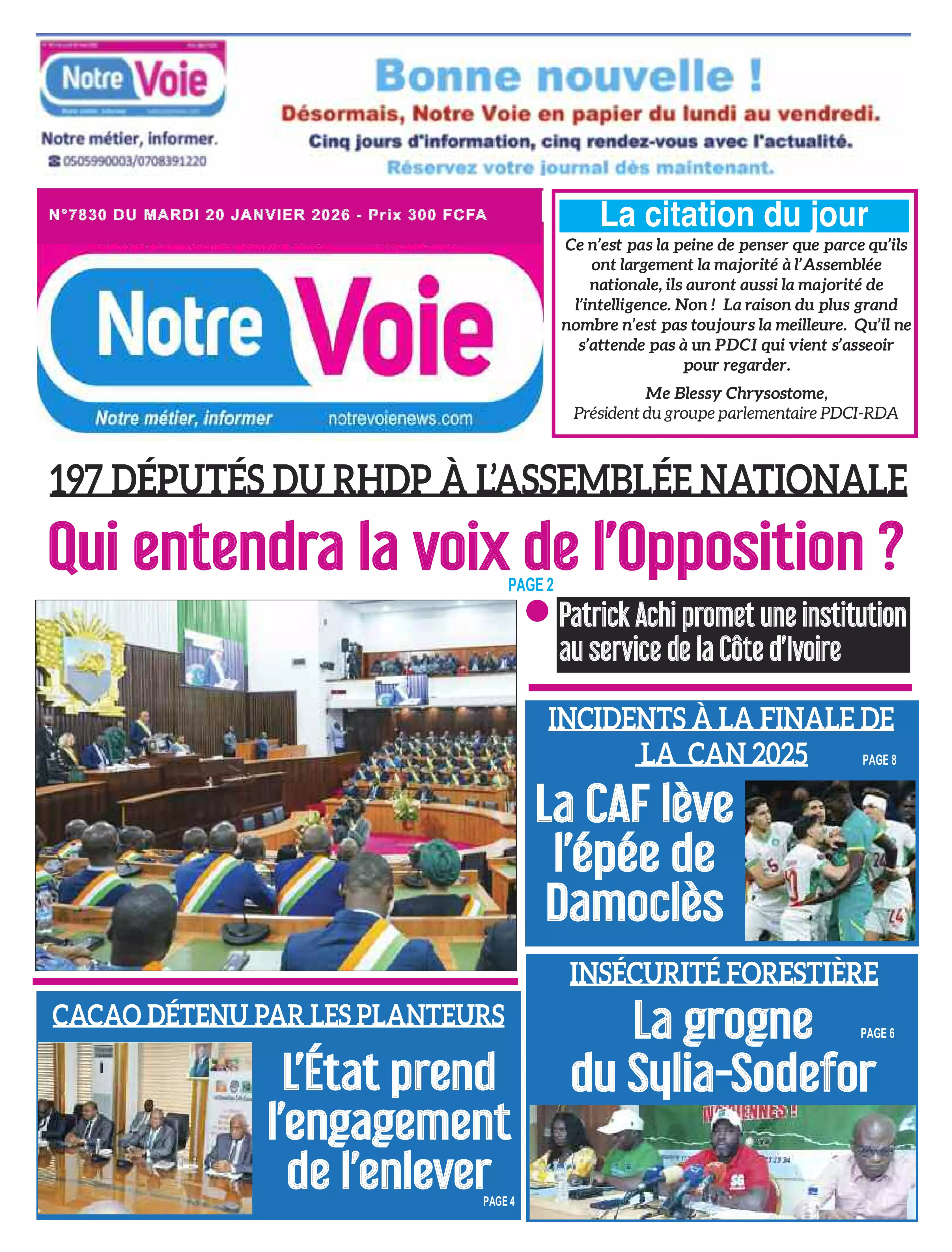 N° 7830 - 2026-01-20