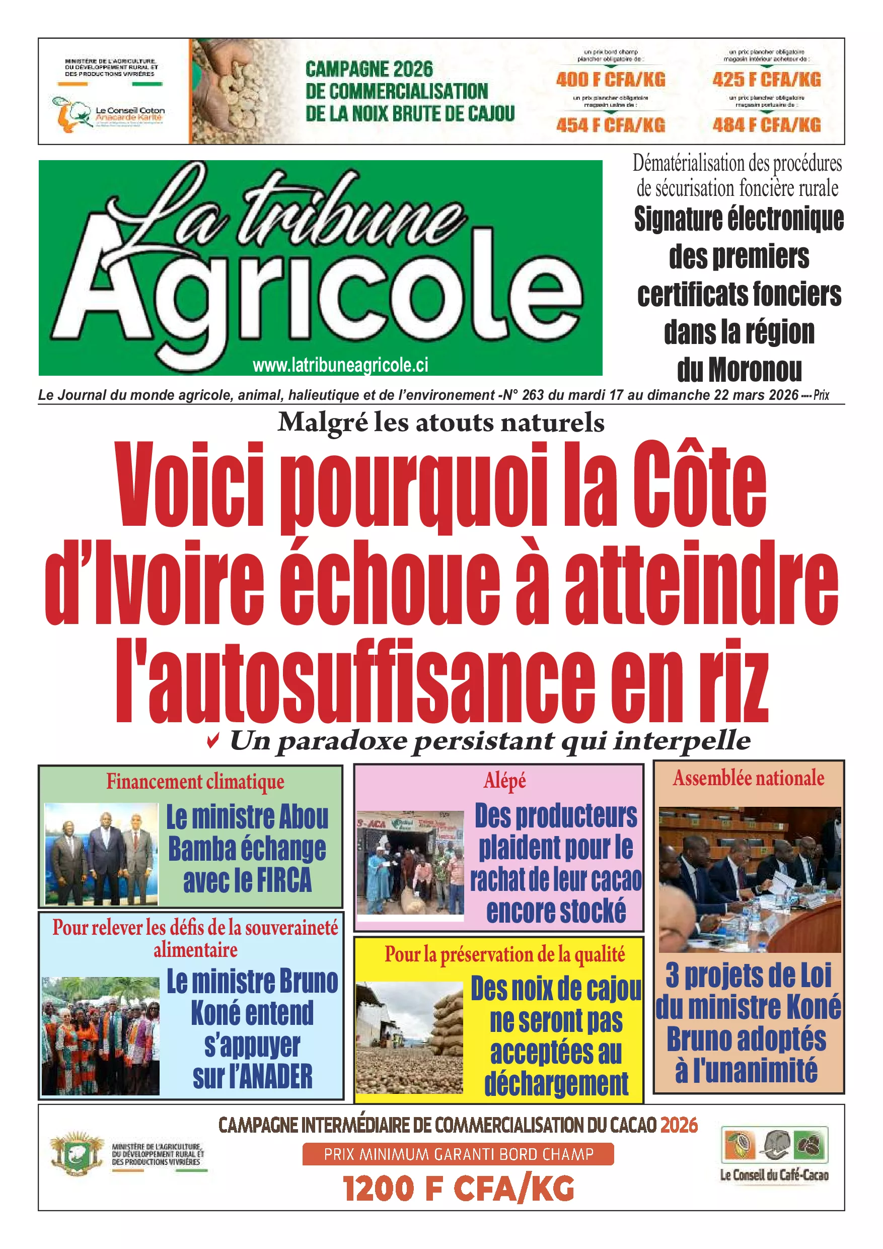 LA TRIBUNE AGRICOLE