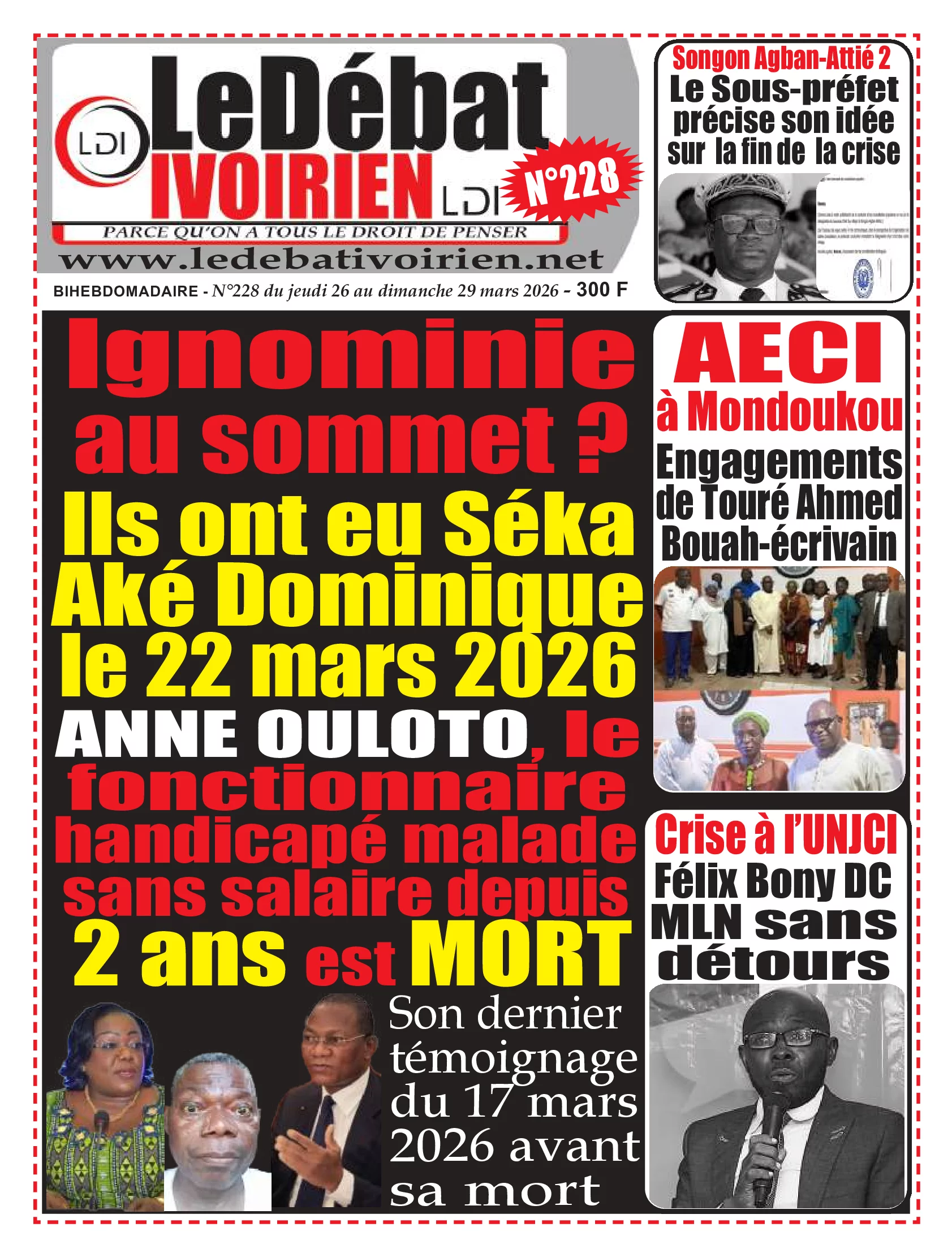 LE DEBAT IVOIRIEN N° 228