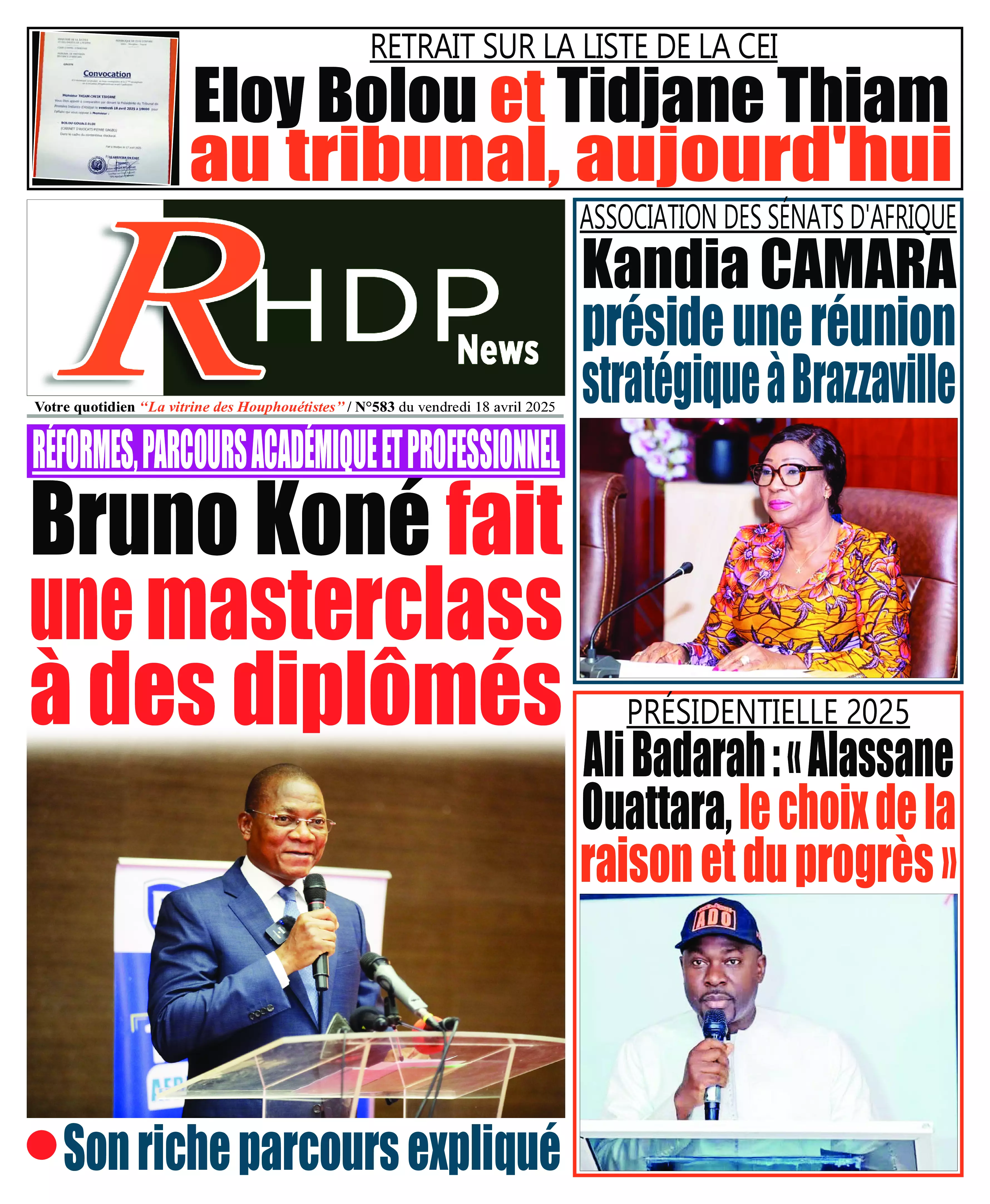RHDPNEWS N° 583