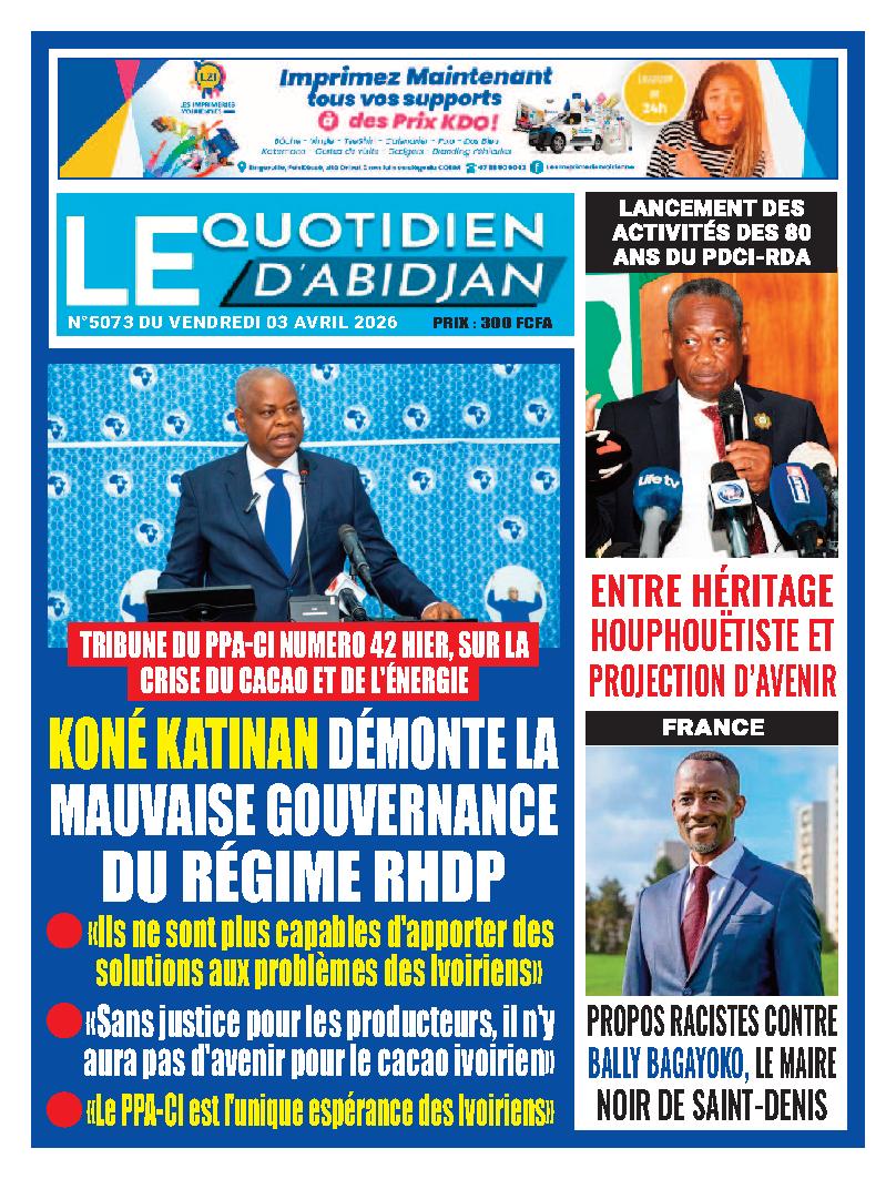 LE QUOTIDIEN DABIDJAN N° 5073