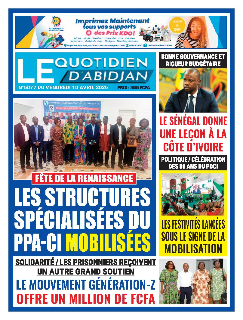 LE QUOTIDIEN DABIDJAN N° 5077