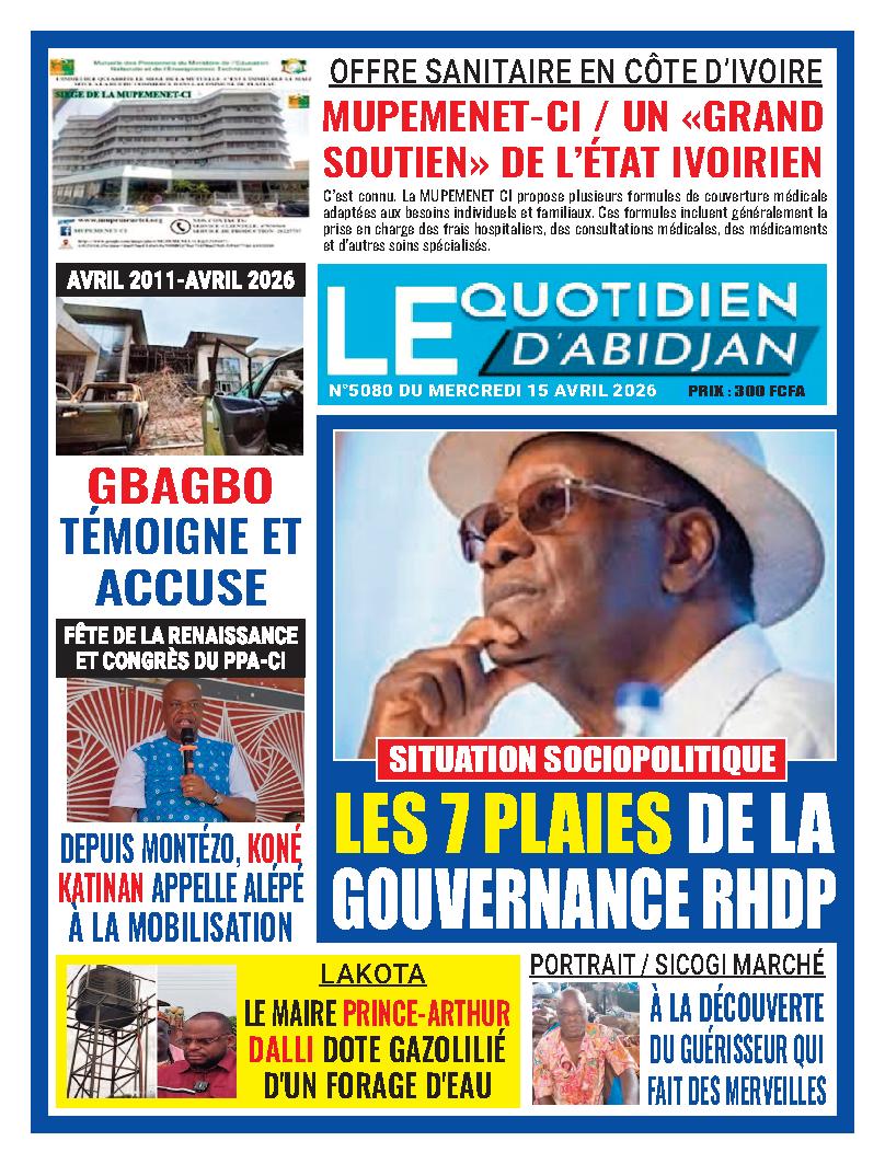 LE QUOTIDIEN DABIDJAN N° 5080