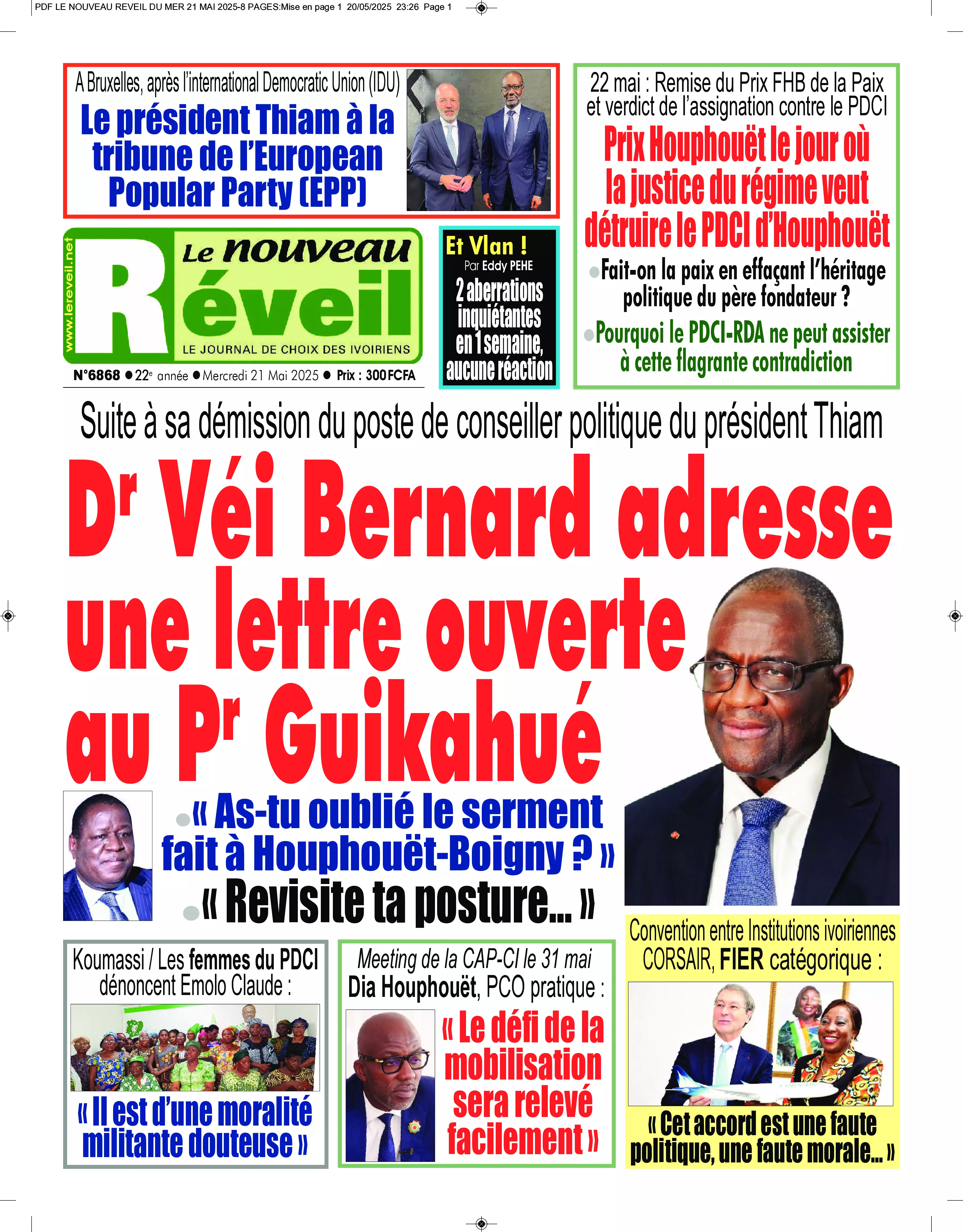 LE NOUVEAU REVEIL N° 6868