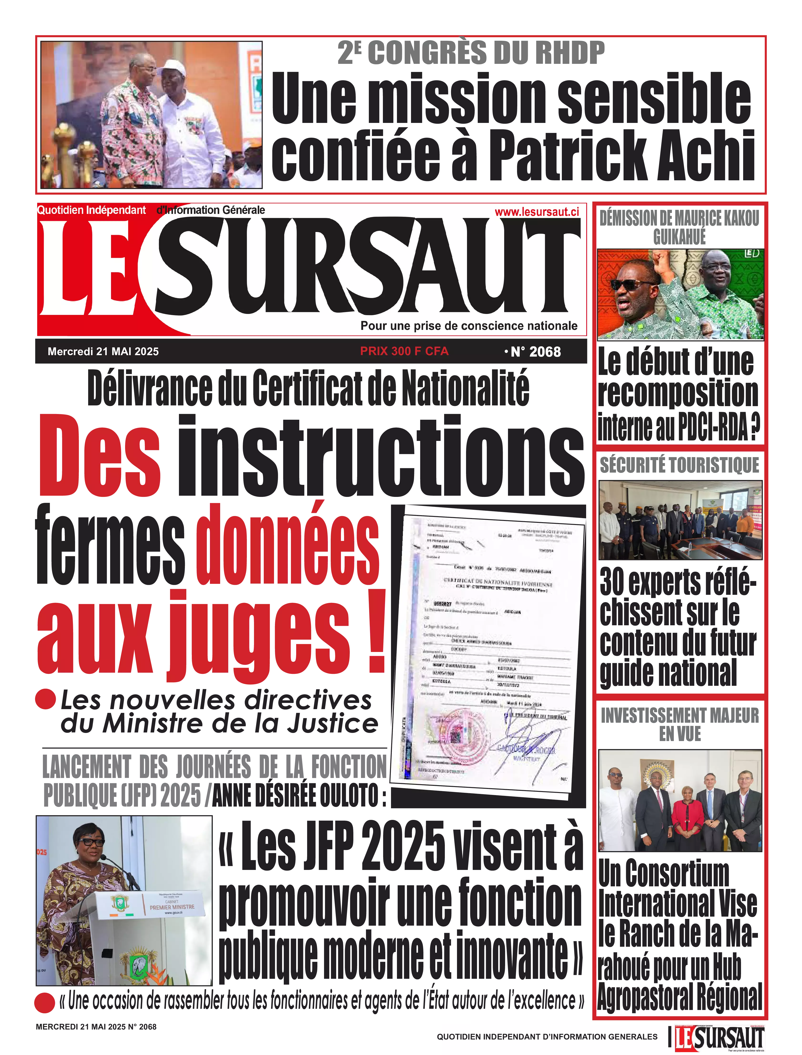 LE SURSAUT N° 2068