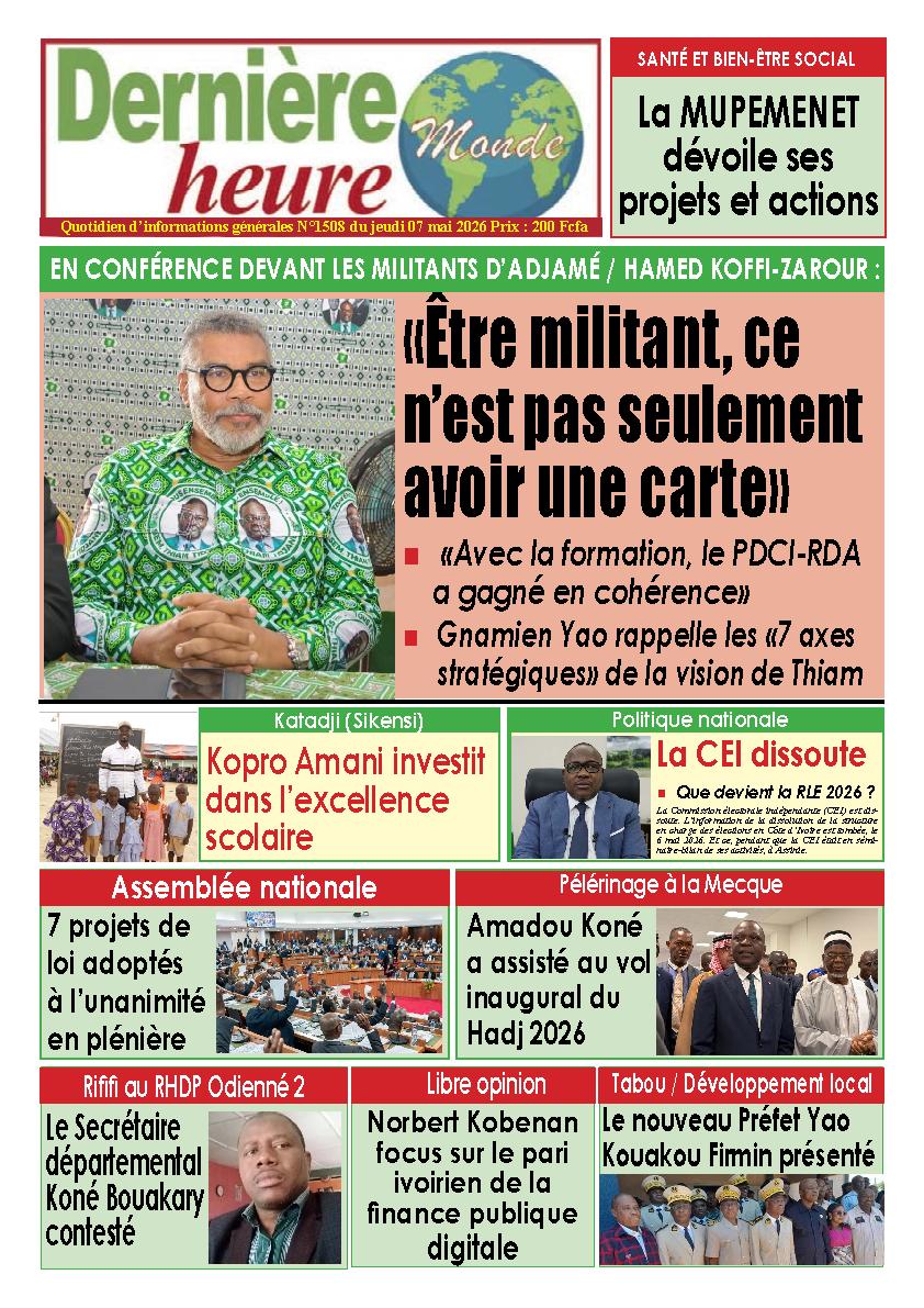 DERNIERE HEURE N° 1508