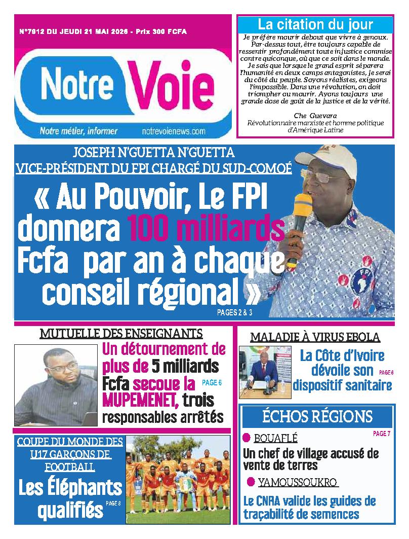 NOTRE VOIE N° 7912