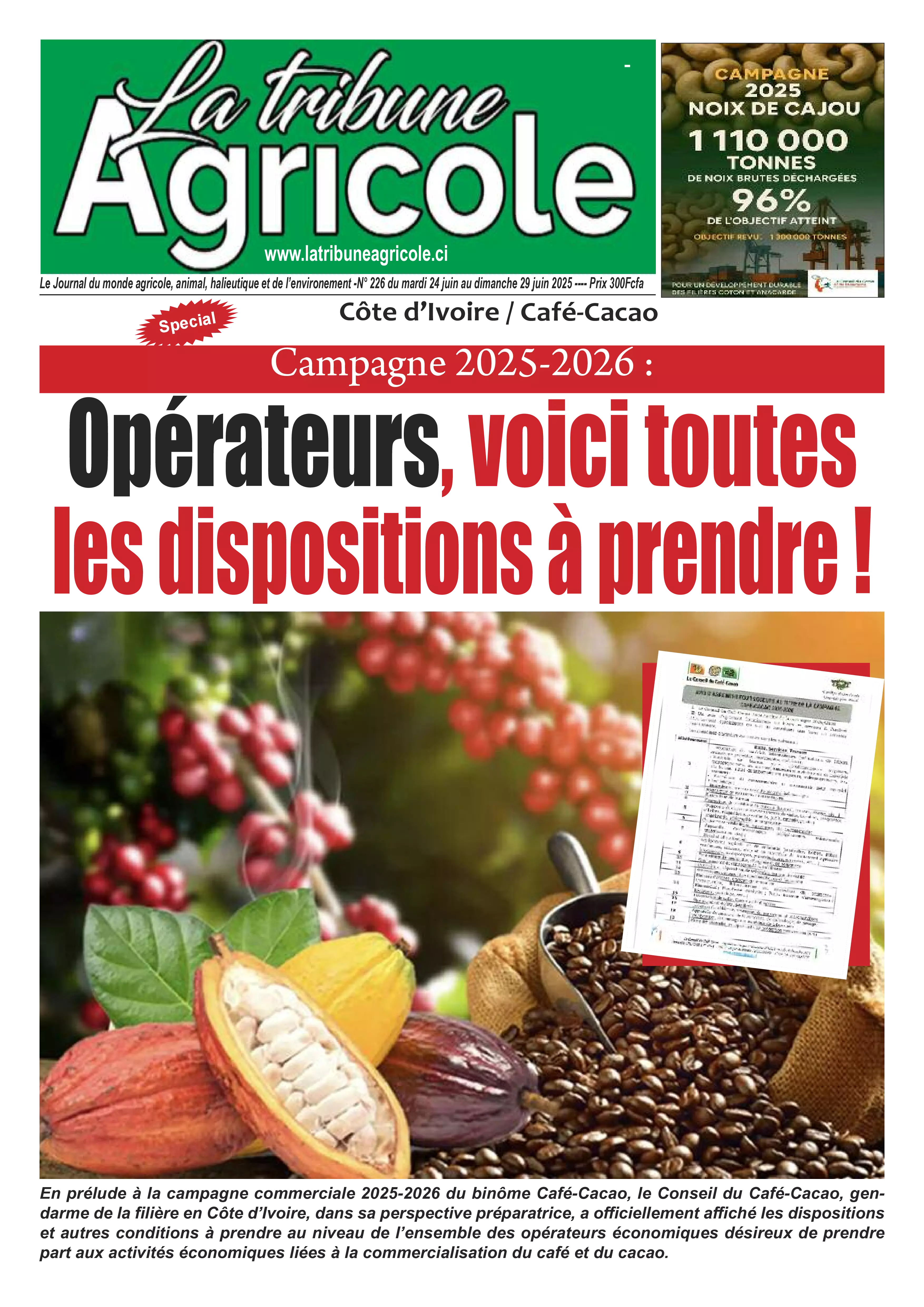 LA TRIBUNE AGRICOLE N° 226