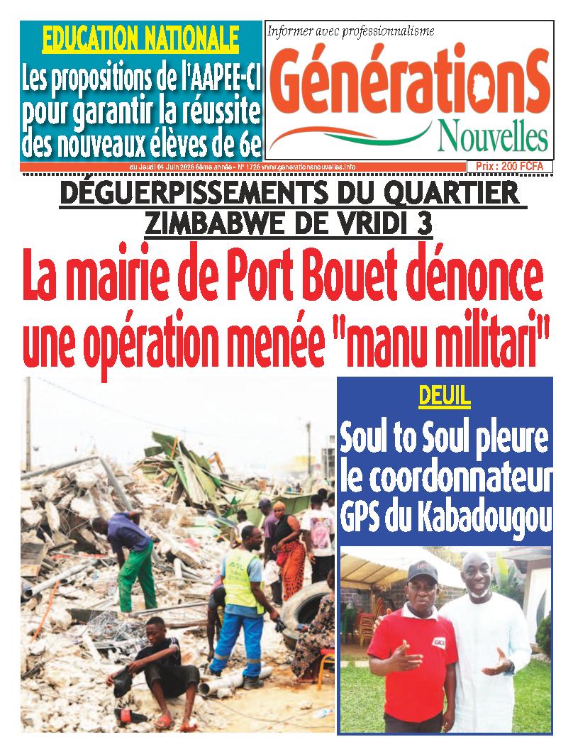 GENERATIONS NOUVELLES N° 1726