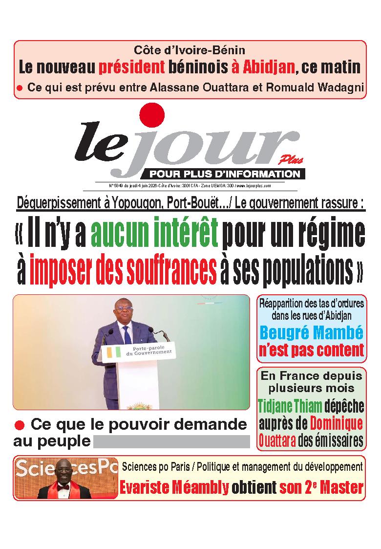 LE JOUR PLUS N° 5849