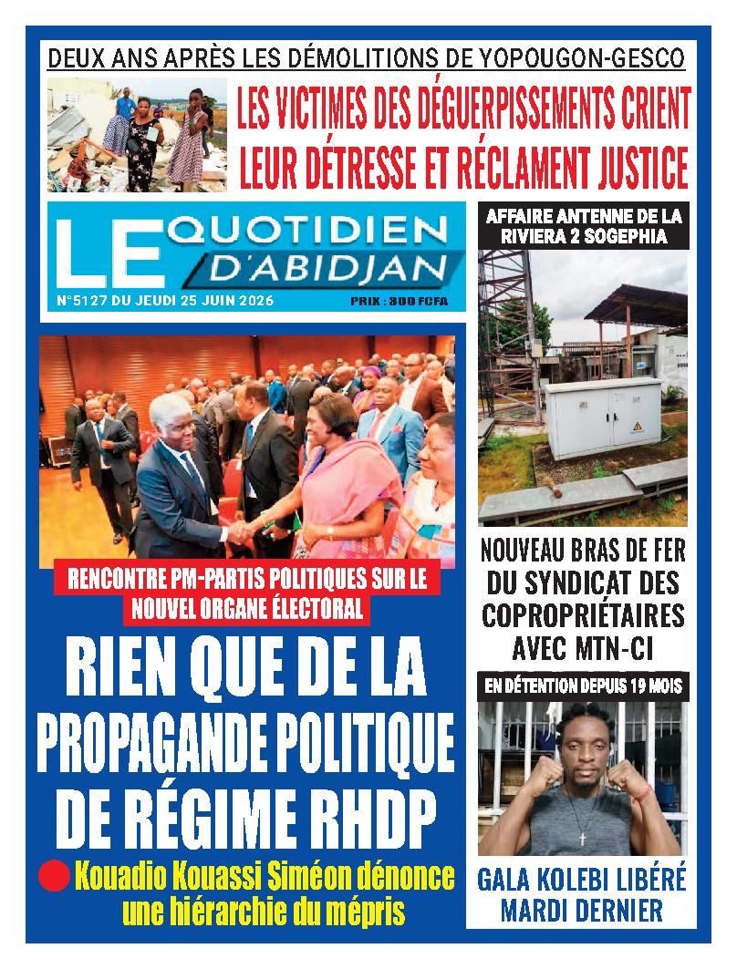 LE QUOTIDIEN DABIDJAN N° 5127