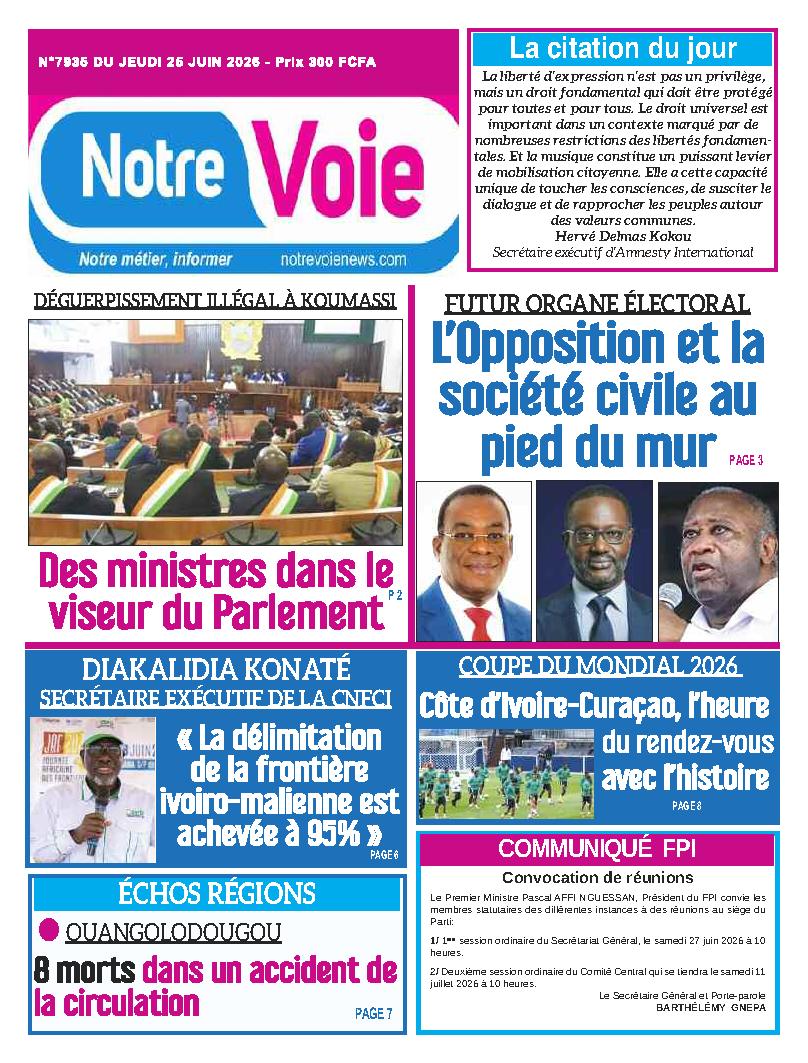 NOTRE VOIE N° 7935
