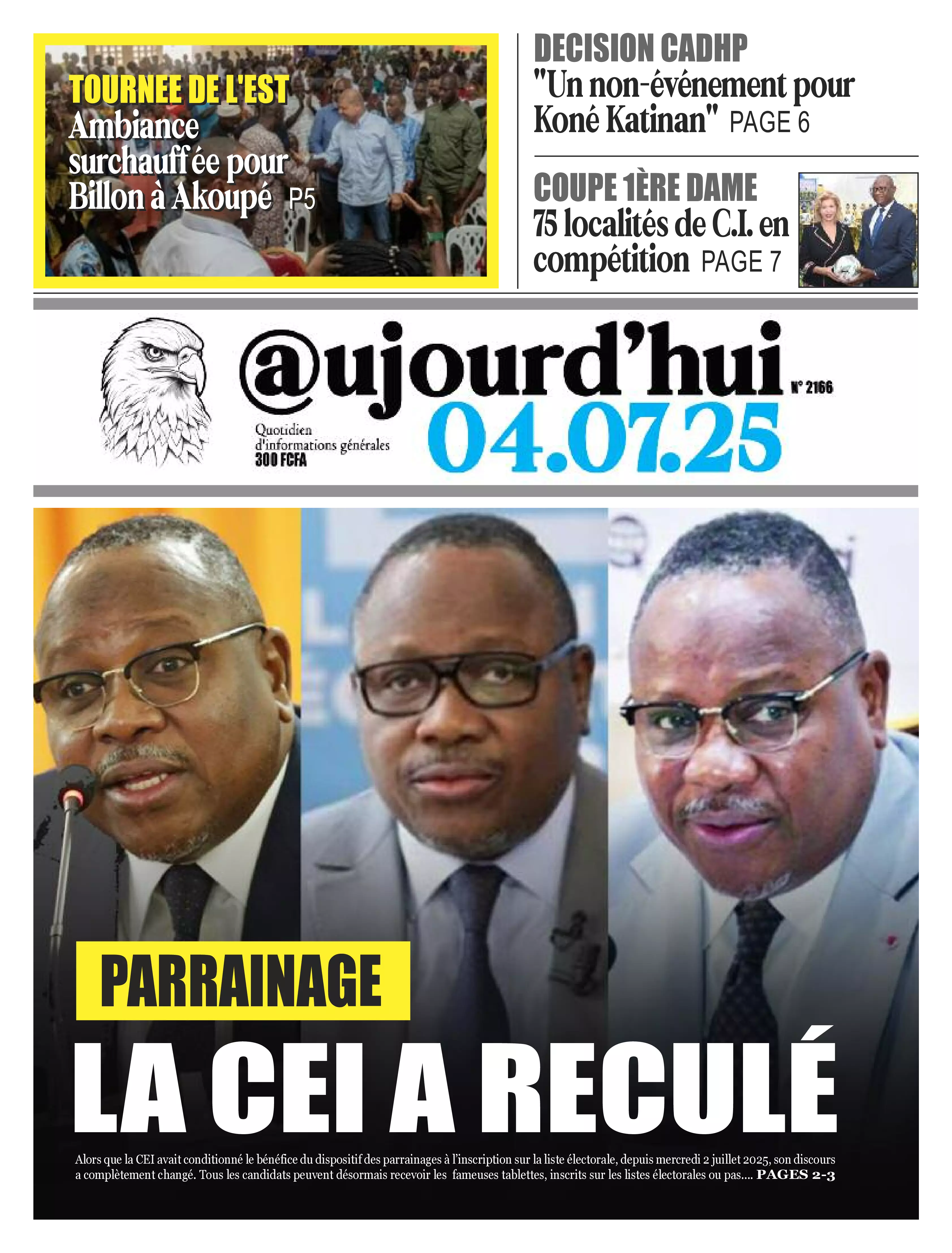 AUJOURD'HUI N° 2166