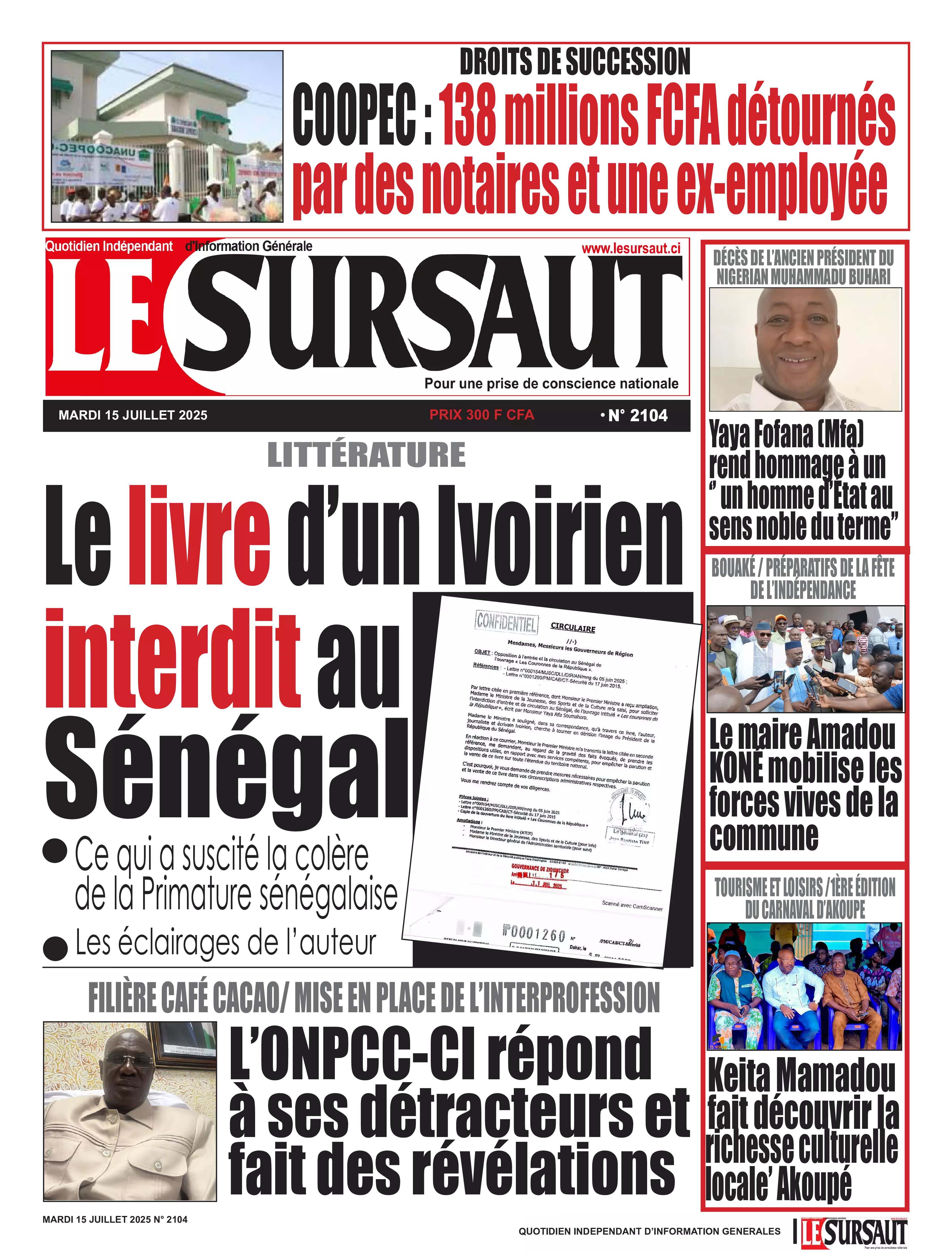 N° 2104 - 2025-07-15