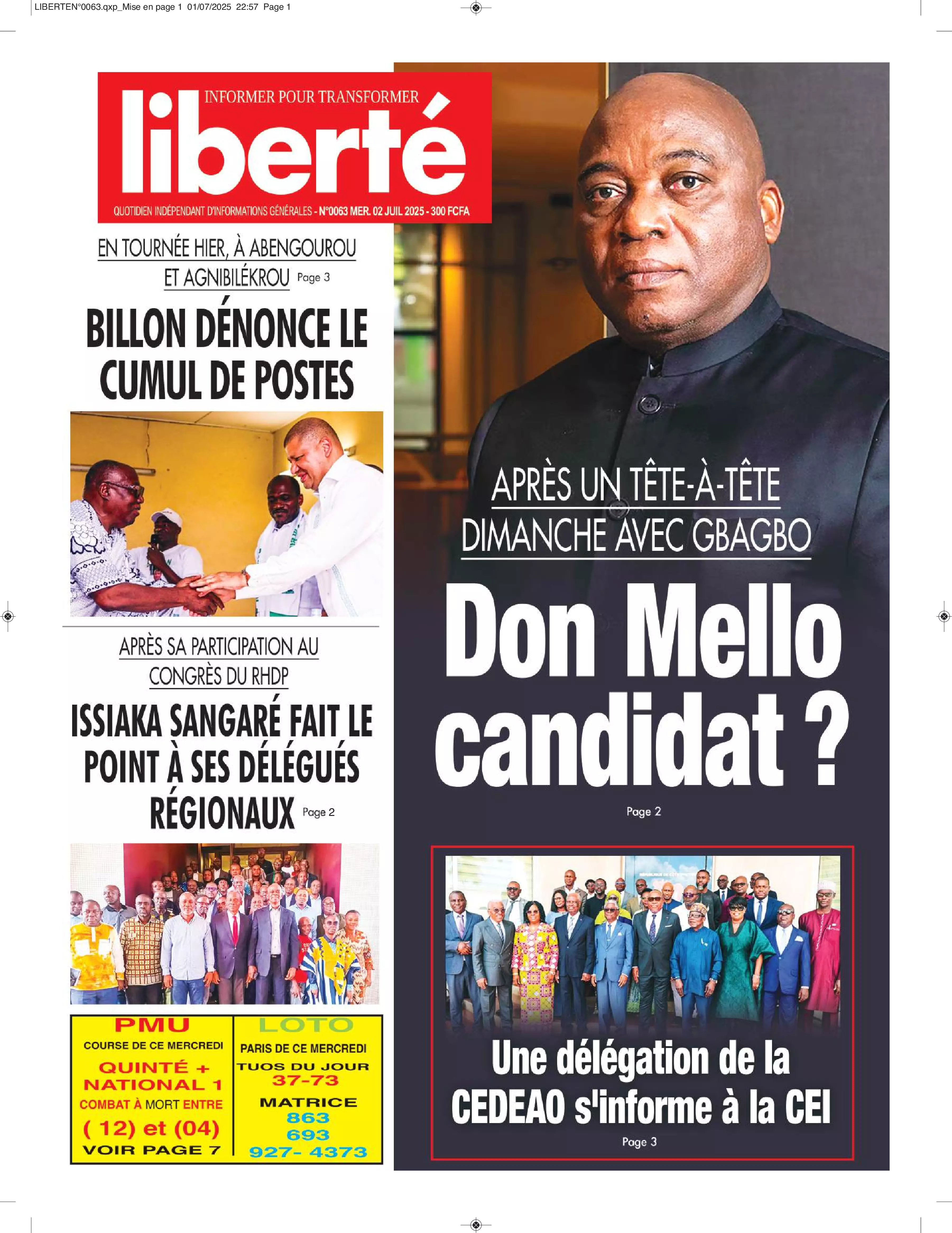 N° 63 - 2025-07-02