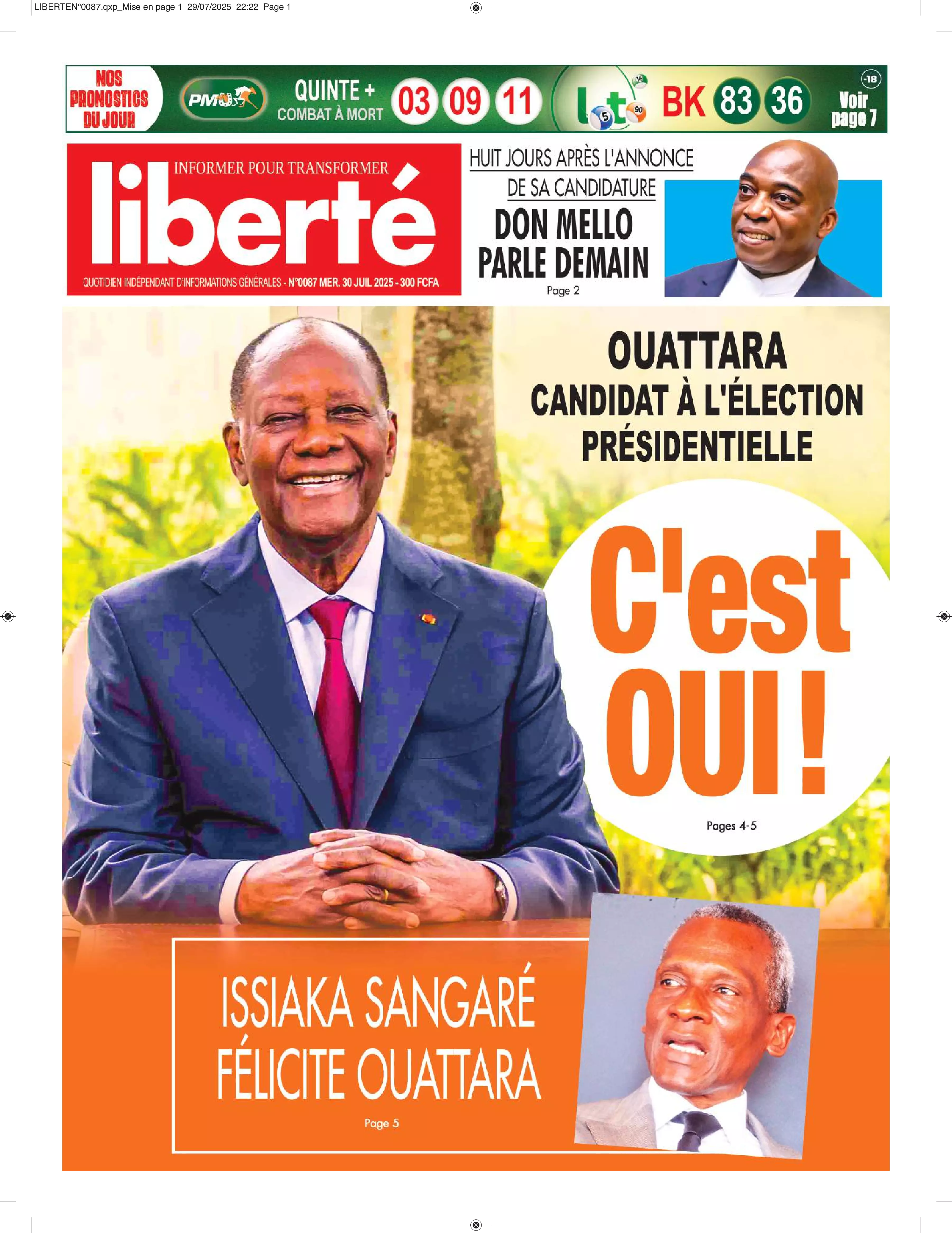 N° 87 - 2025-07-30