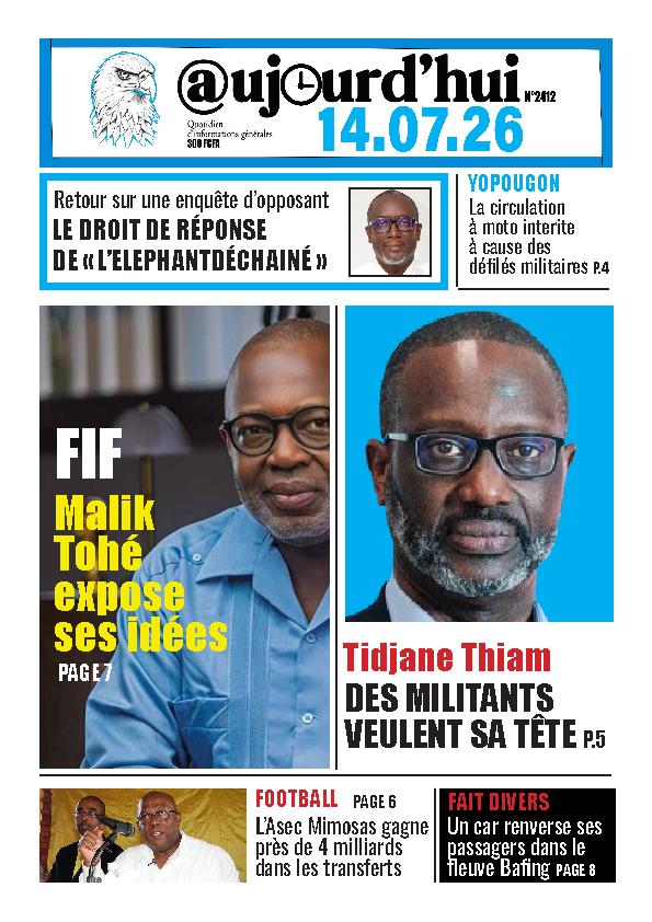 AUJOURD'HUI N° 2412
