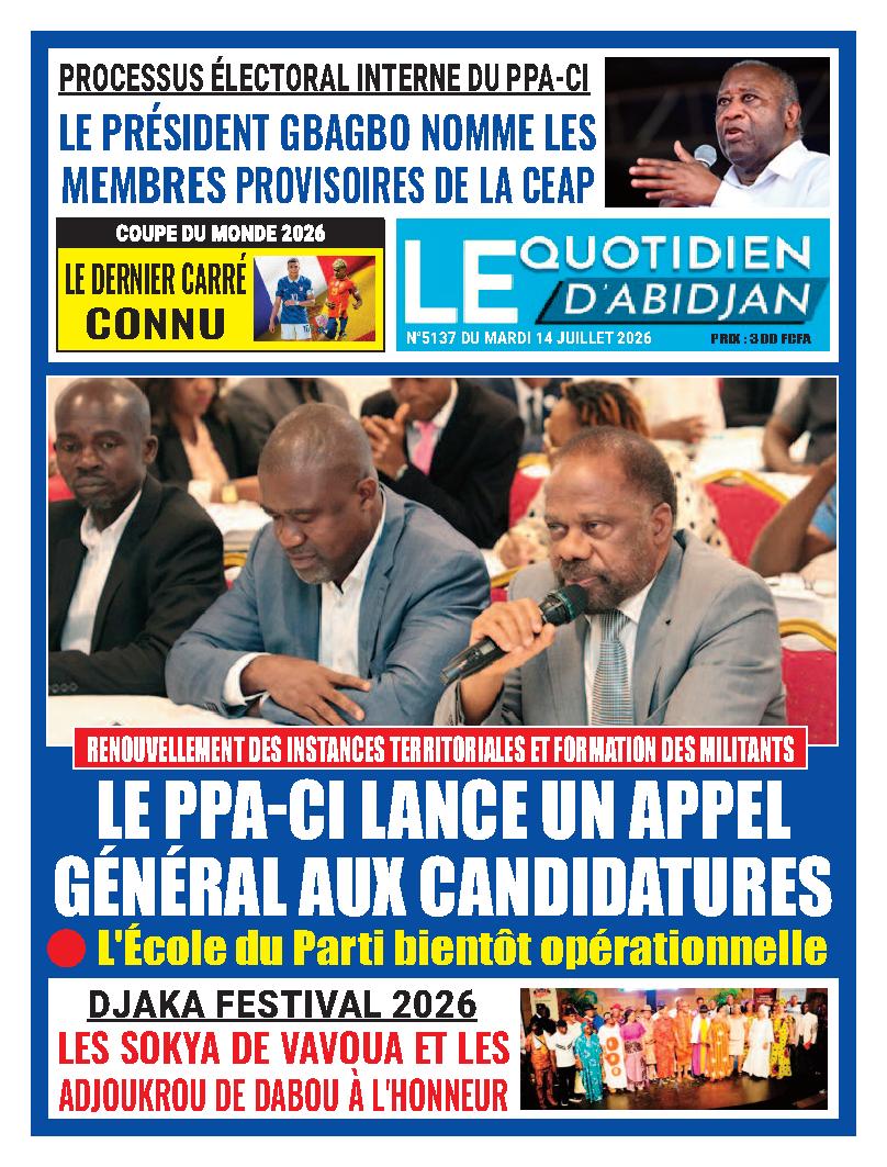LE QUOTIDIEN DABIDJAN N° 5137
