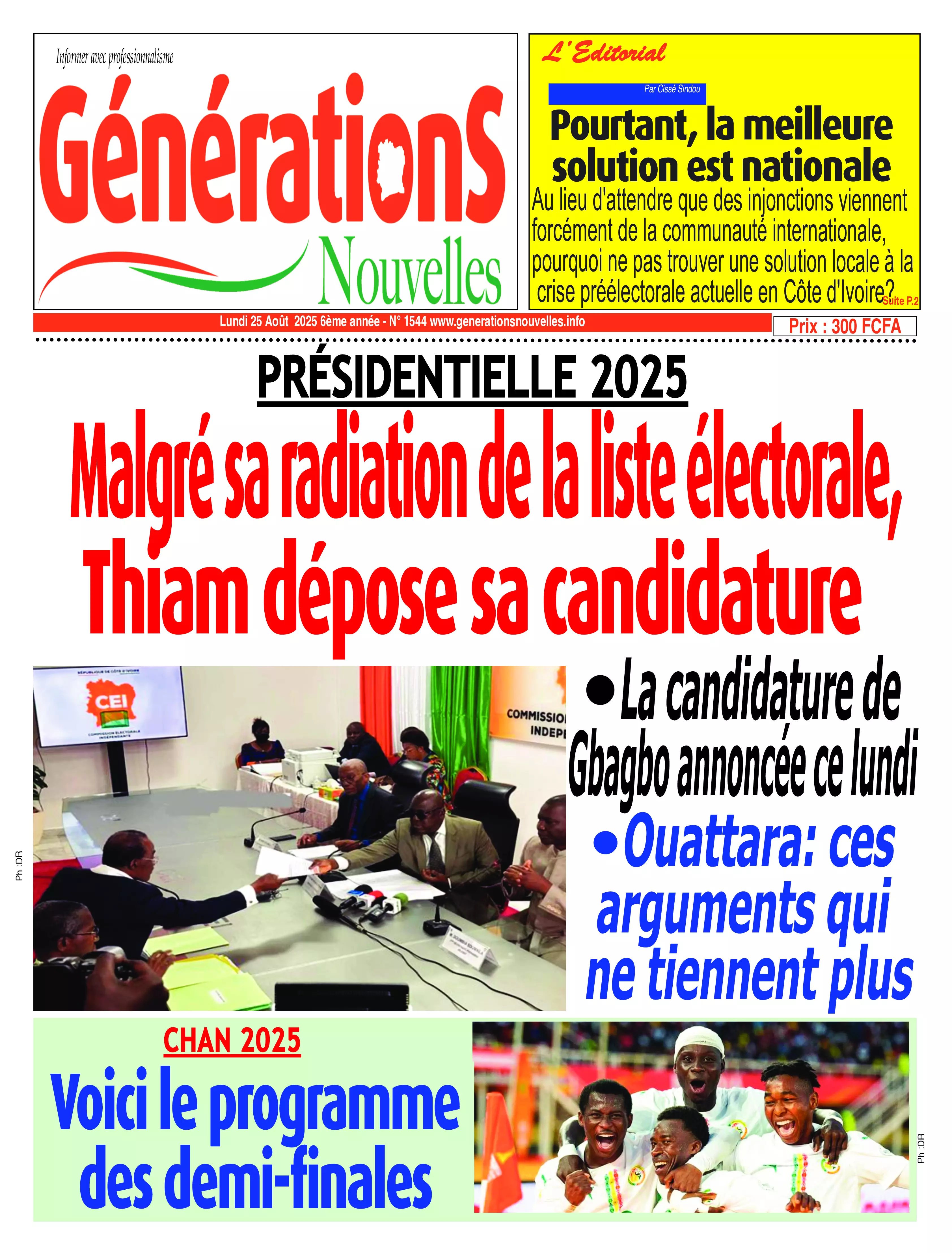 GENERATIONS NOUVELLES N° 1544