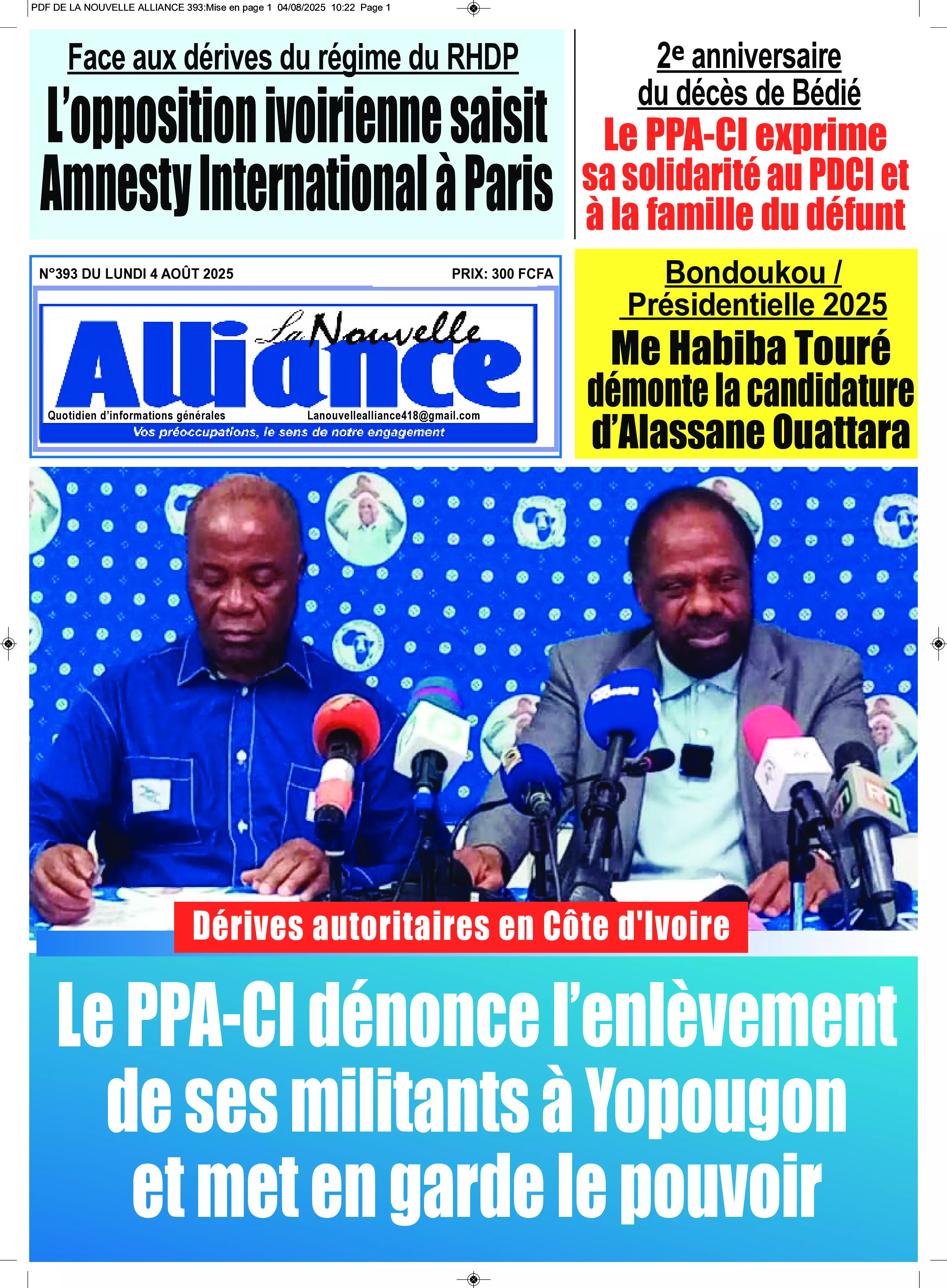 N° 393 - 2025-08-04