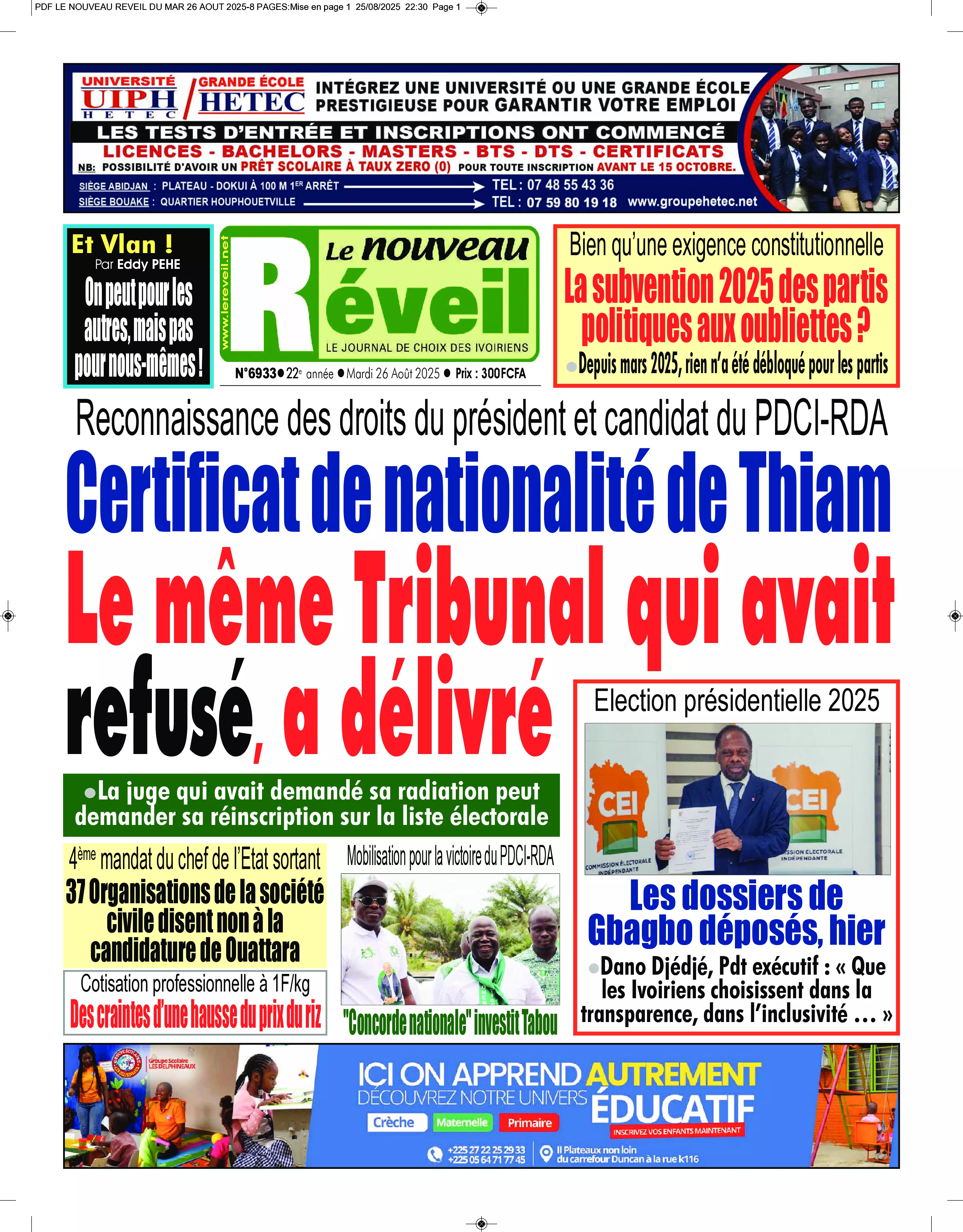 LE NOUVEAU REVEIL