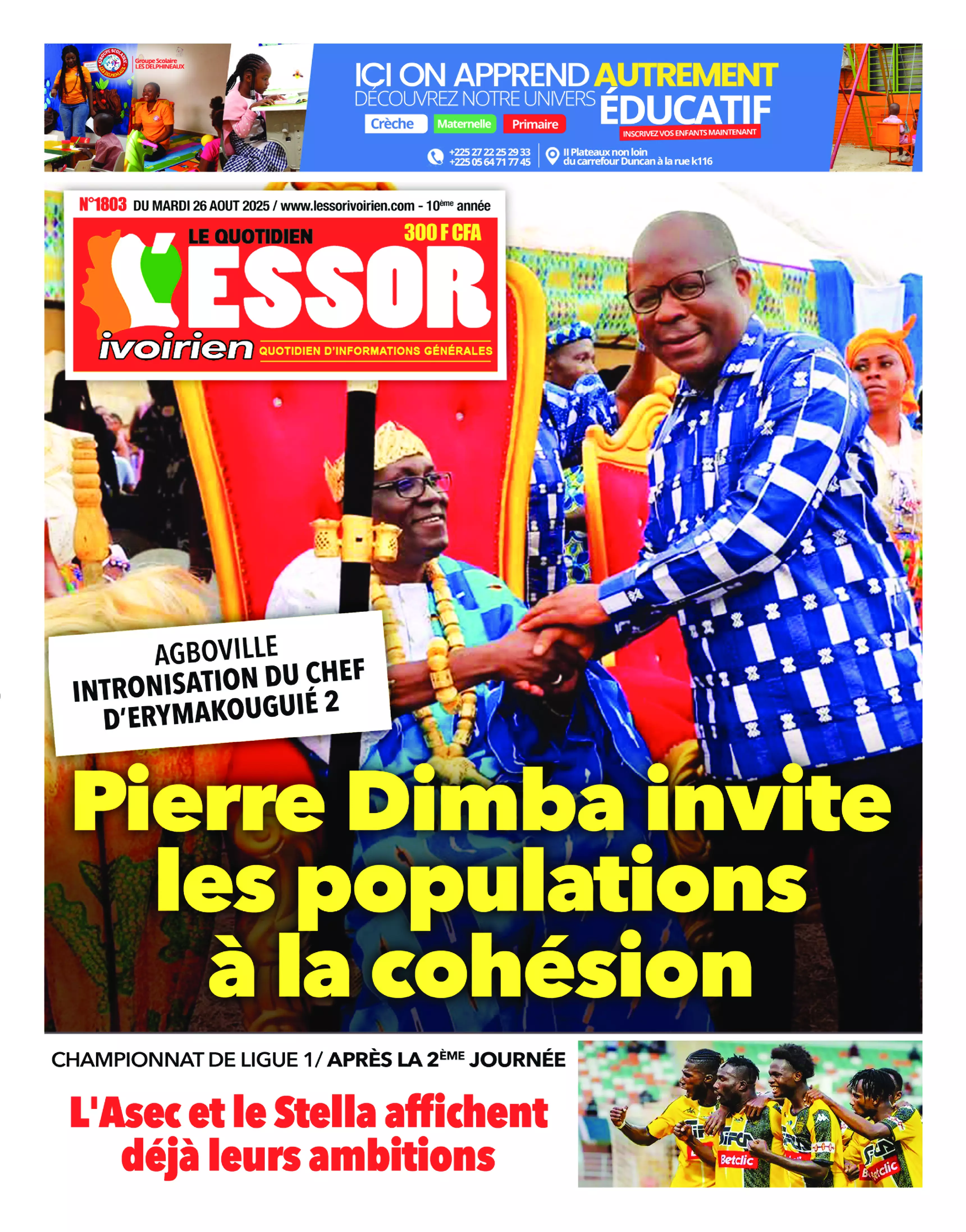 L'ESSOR IVOIRIEN N° 1803