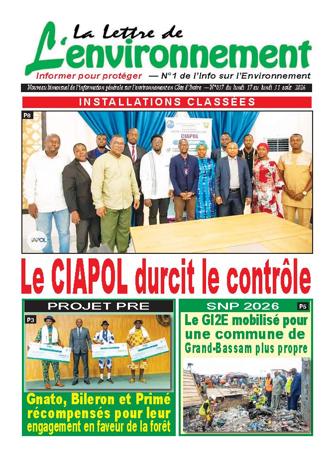LA LETTRE DE L'ENVIRONNEMENT N° 38