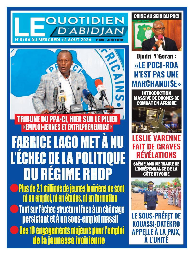 LE QUOTIDIEN DABIDJAN N° 5156