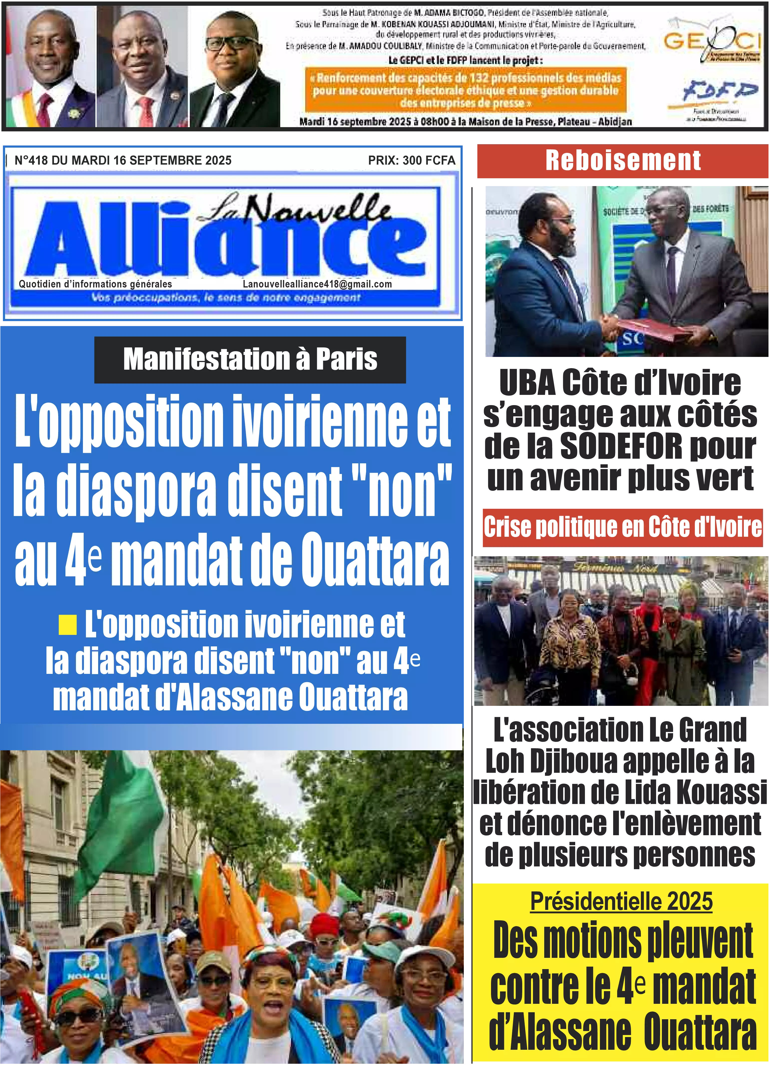 N° 418 - 2025-09-16