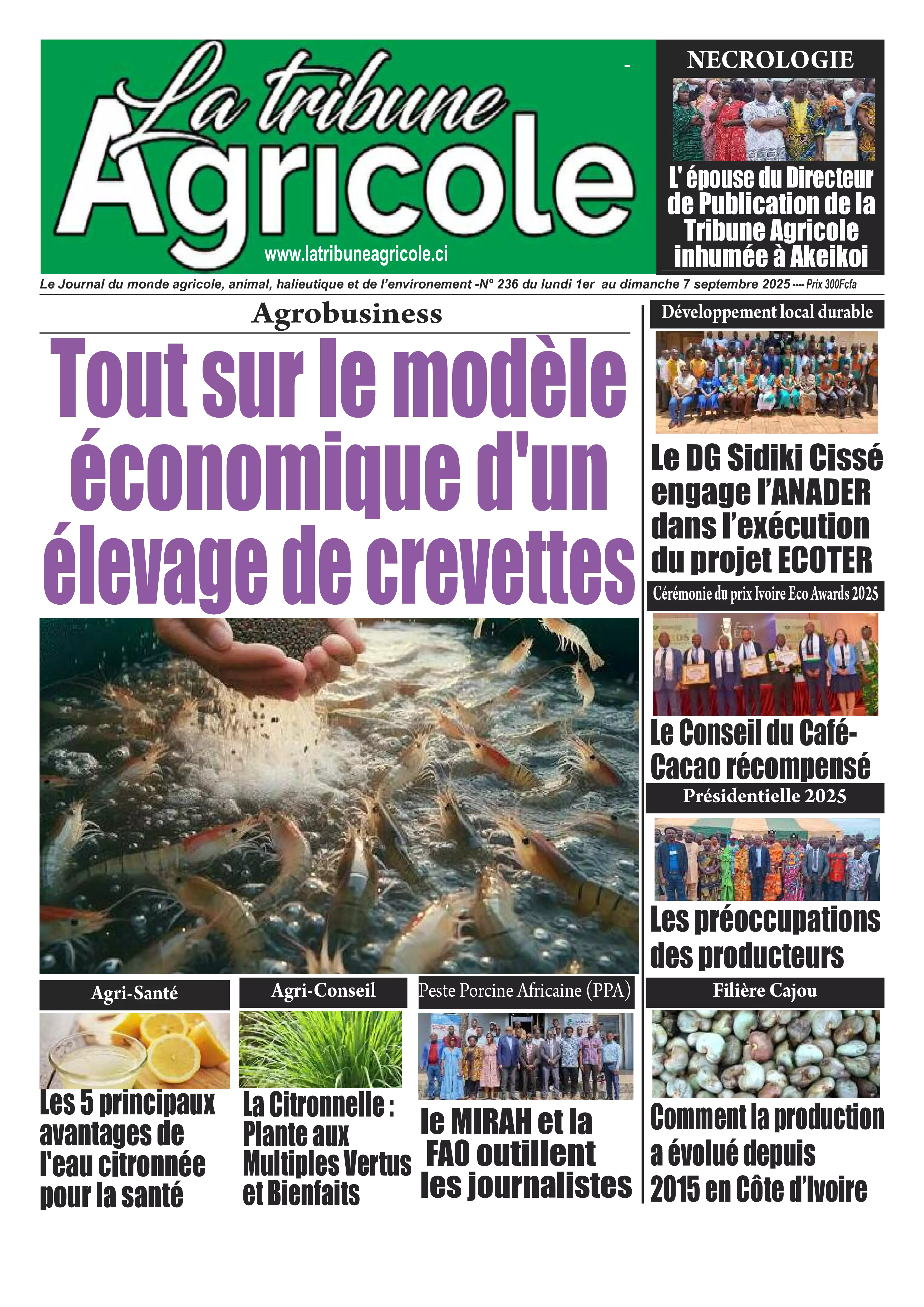 LA TRIBUNE AGRICOLE N° 236