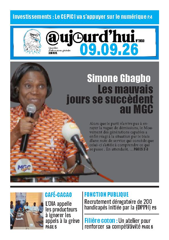 AUJOURD'HUI N° 2450