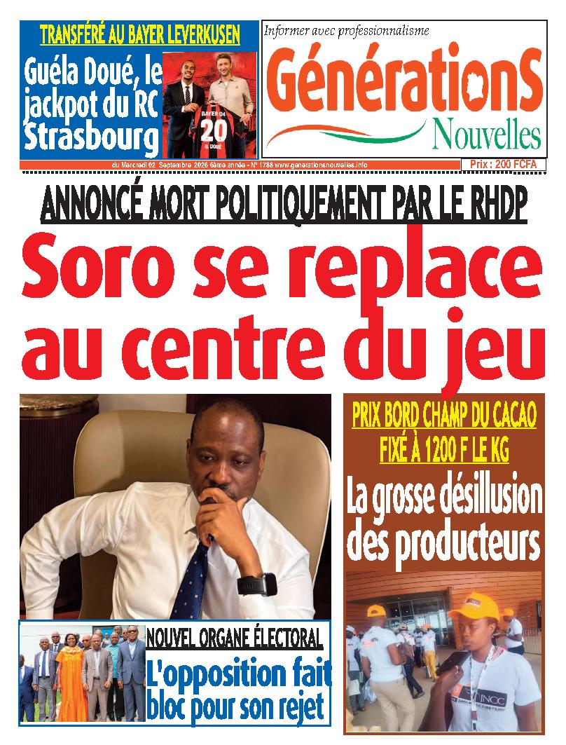 GENERATIONS NOUVELLES N° 1788