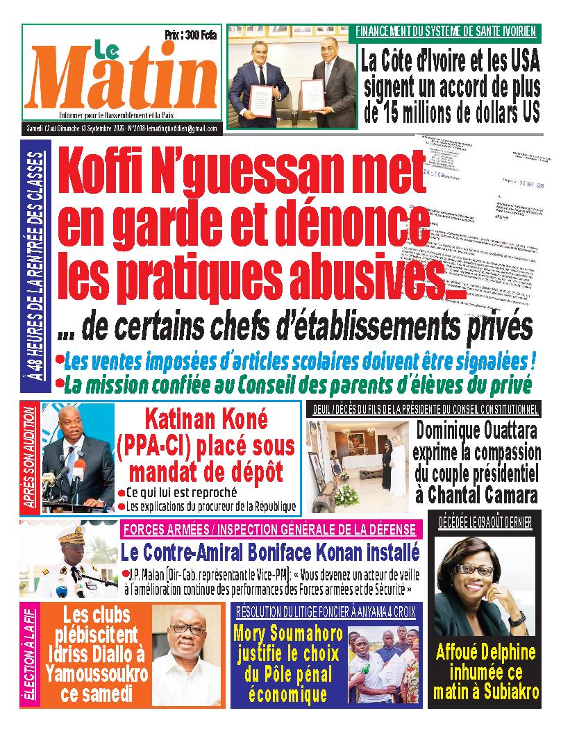 LE MATIN N° 2108