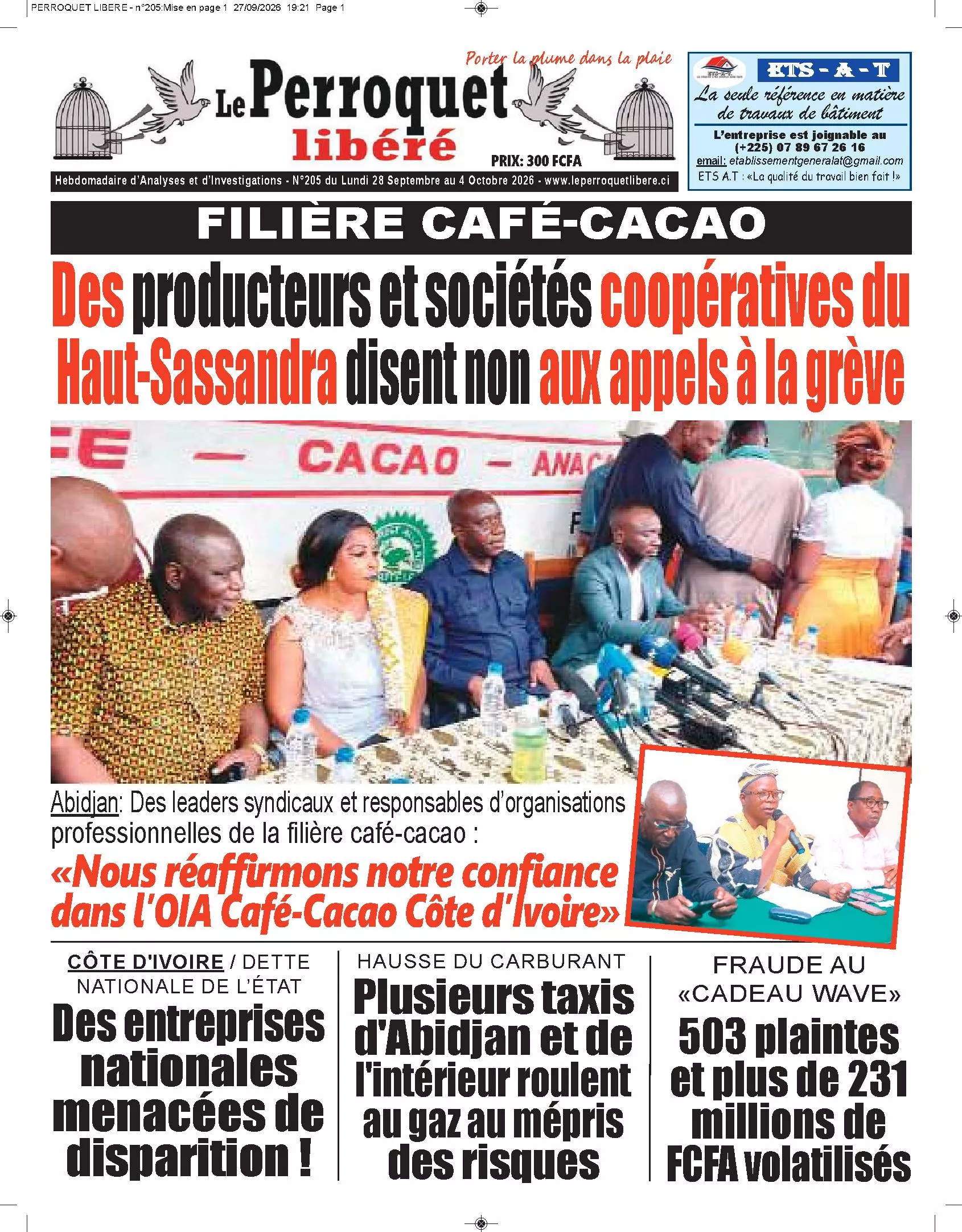 LE PERROQUET LIBERE N° 1305