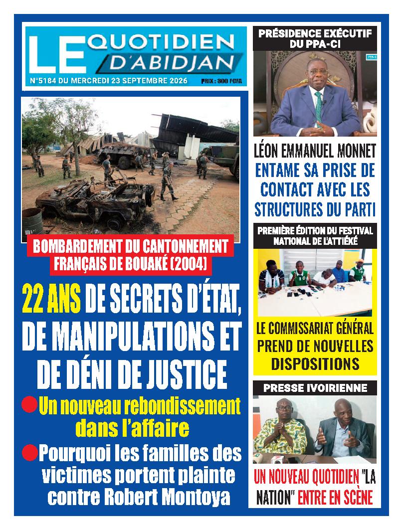 LE QUOTIDIEN DABIDJAN N° 5184
