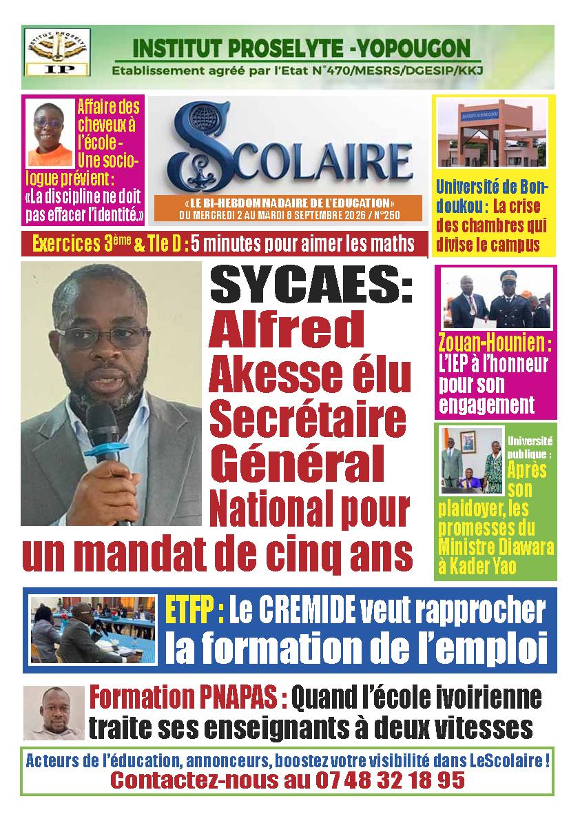 LE SCOLAIRE N° 250