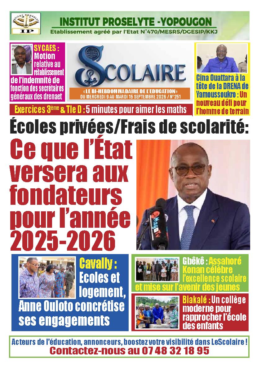 LE SCOLAIRE N° 251