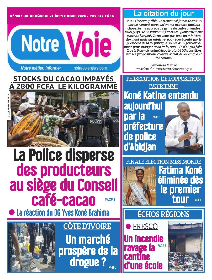 NOTRE VOIE N° 7987