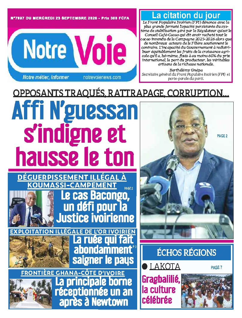 NOTRE VOIE N° 7997