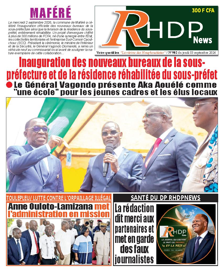 RHDPNEWS N° 982