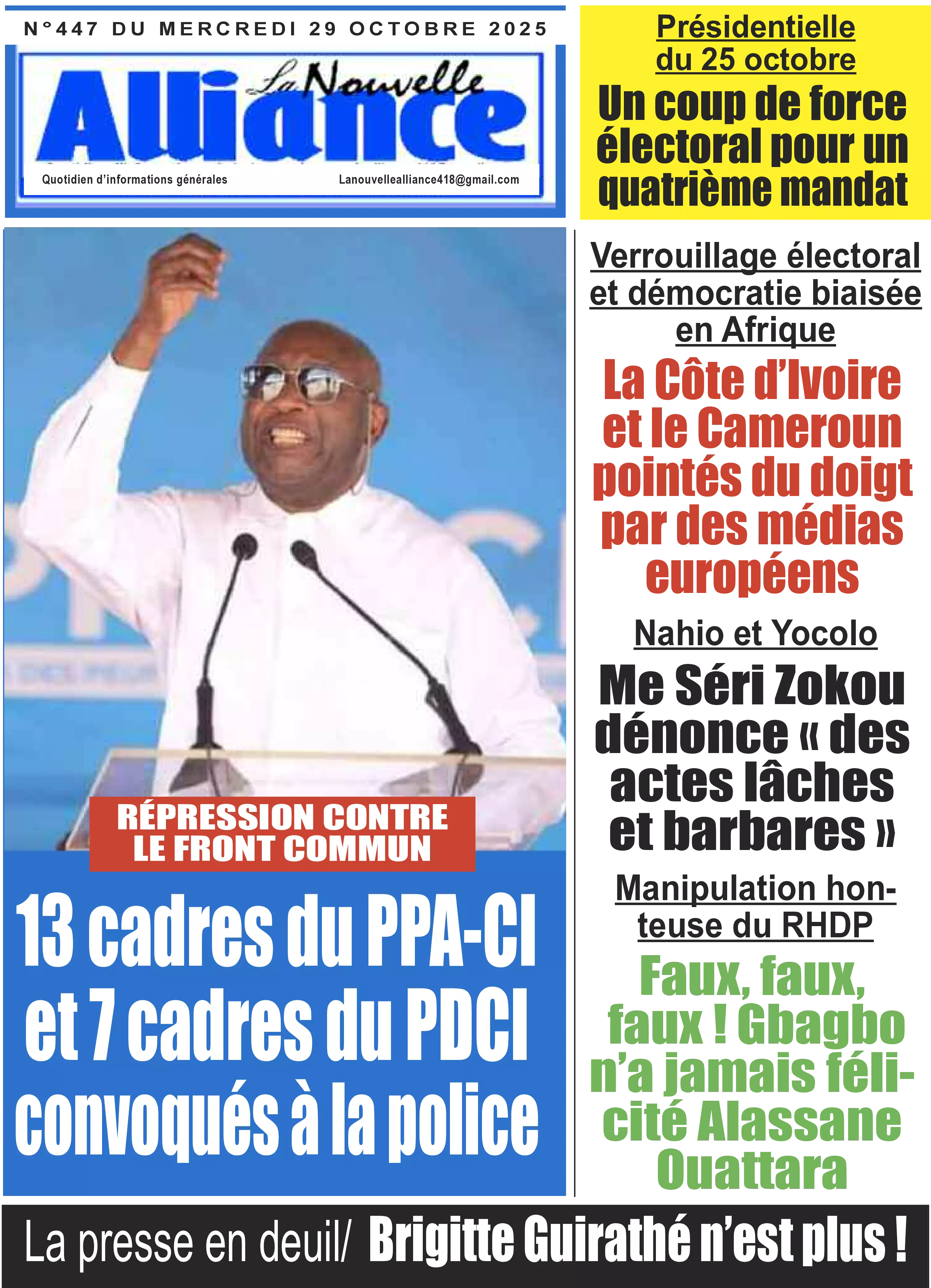 N° 447 - 2025-10-29