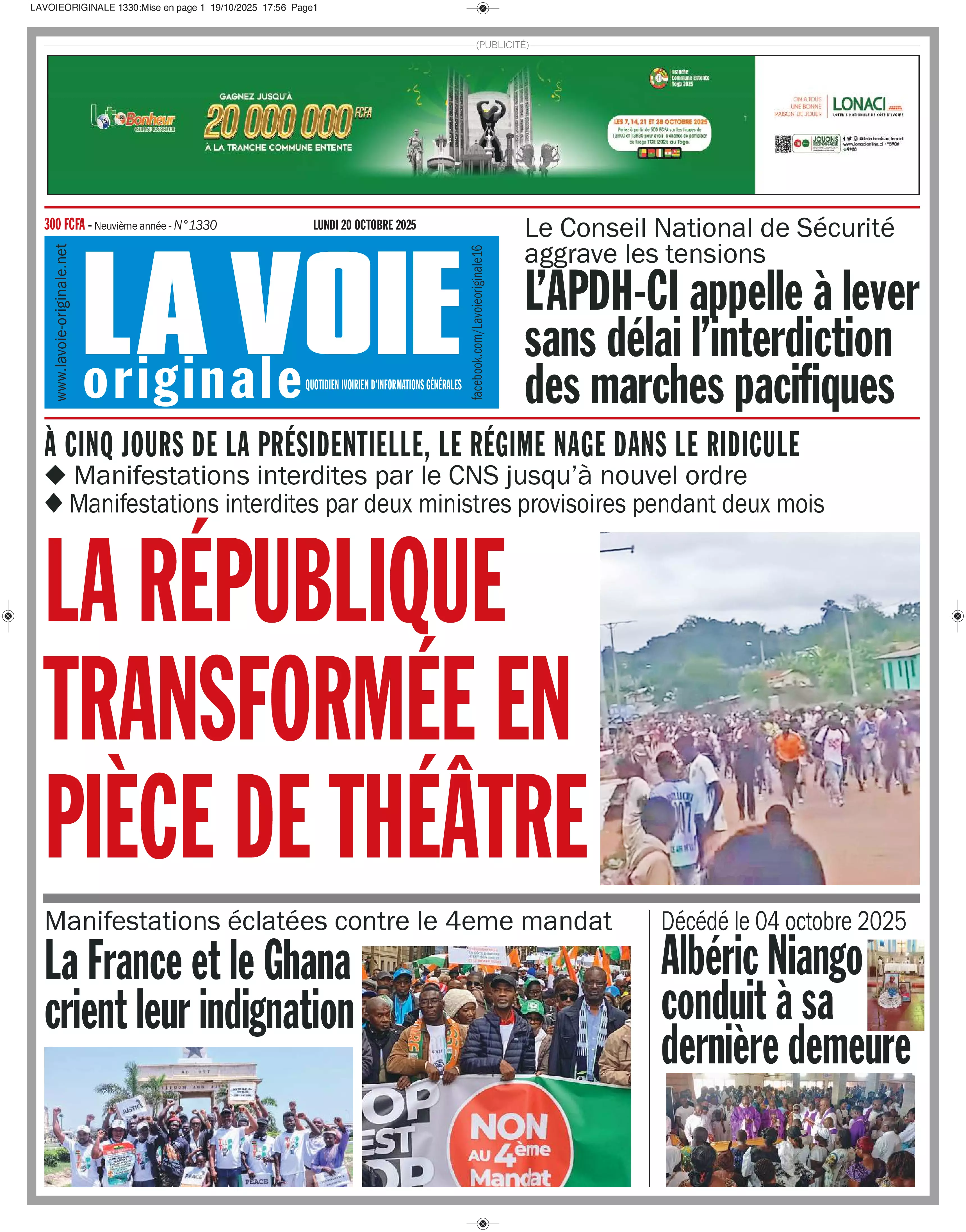 LA VOIE ORIGINALE N° 1330