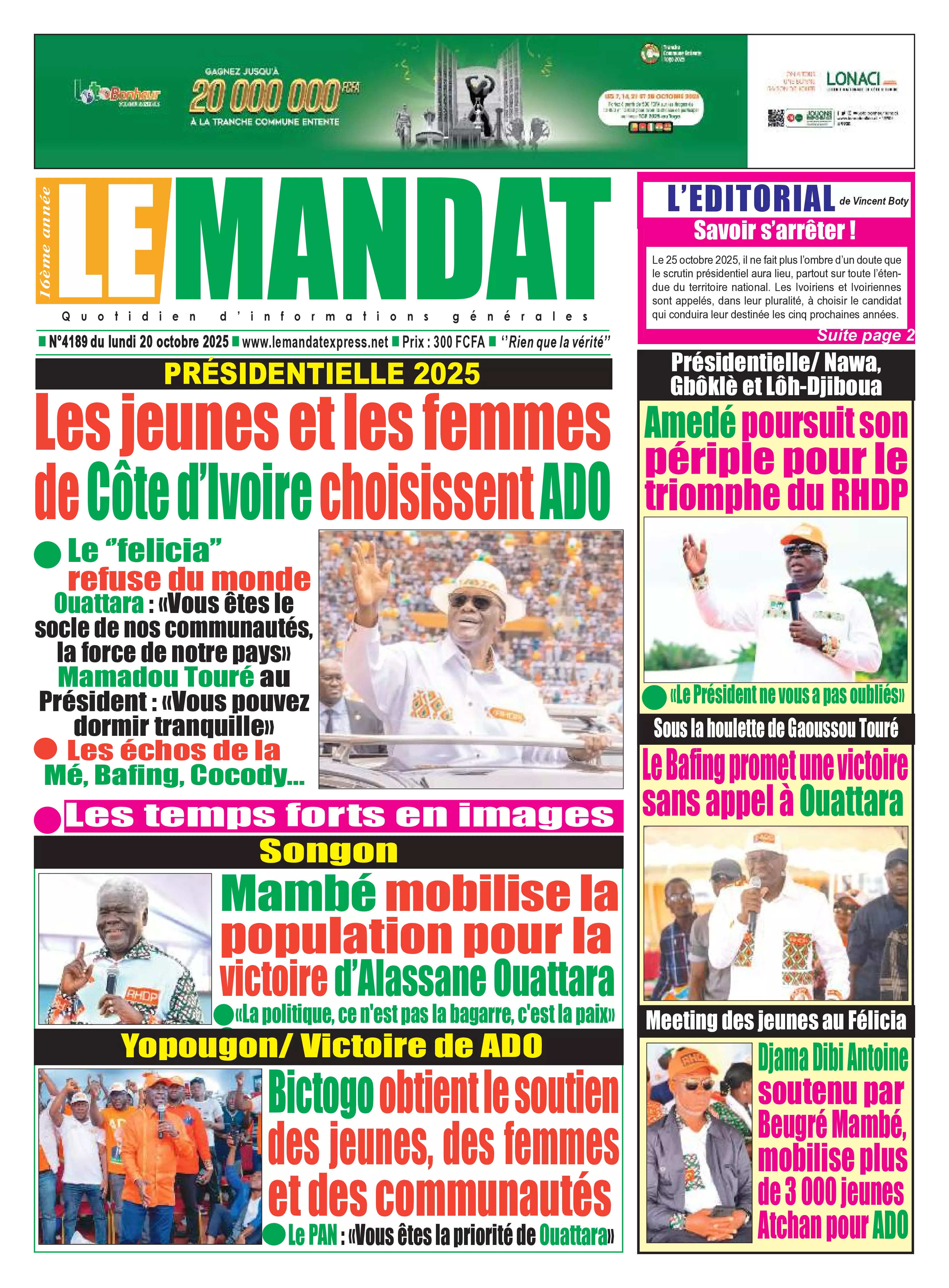 LE MANDAT N° 4189