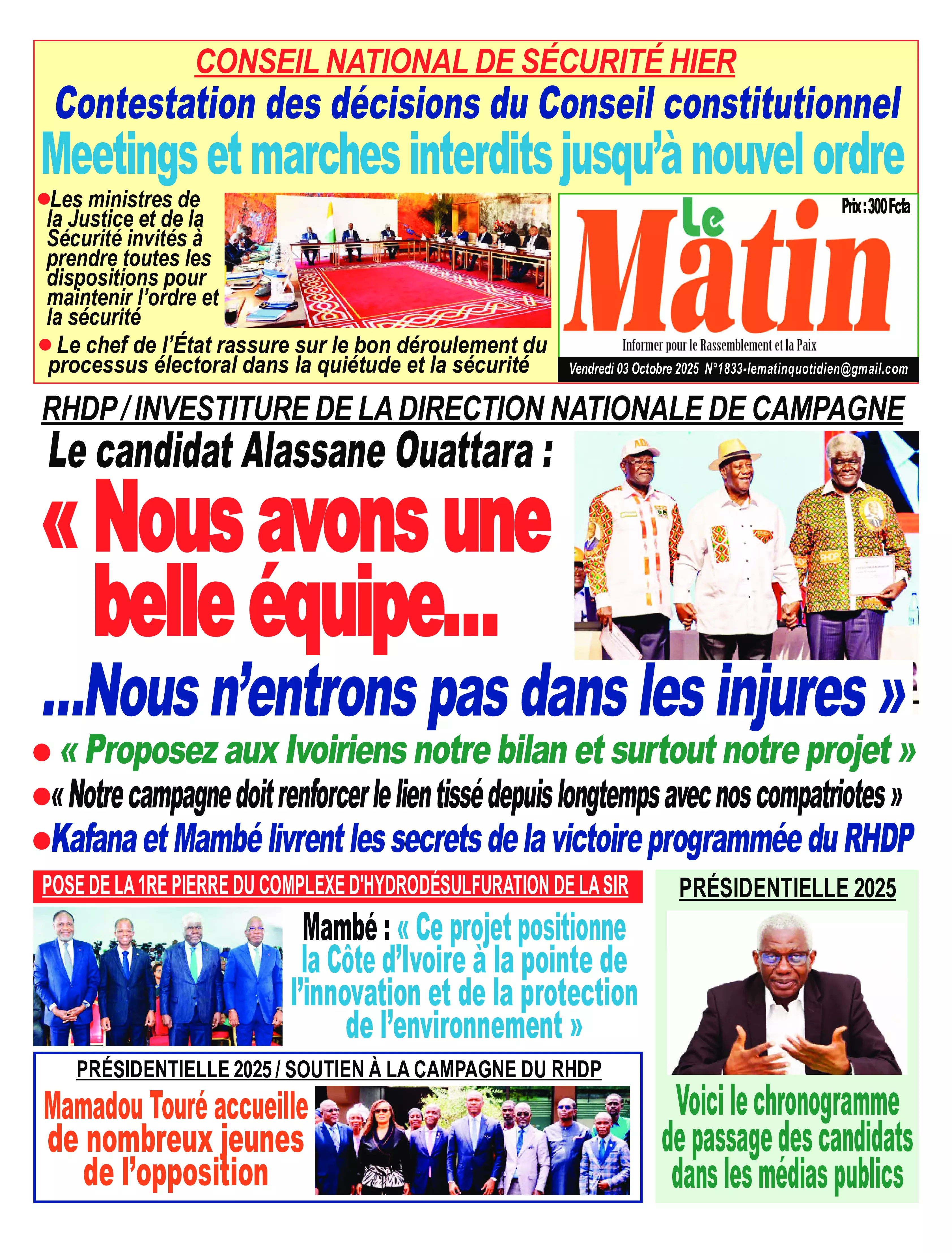 N° 1833 - 2025-10-03