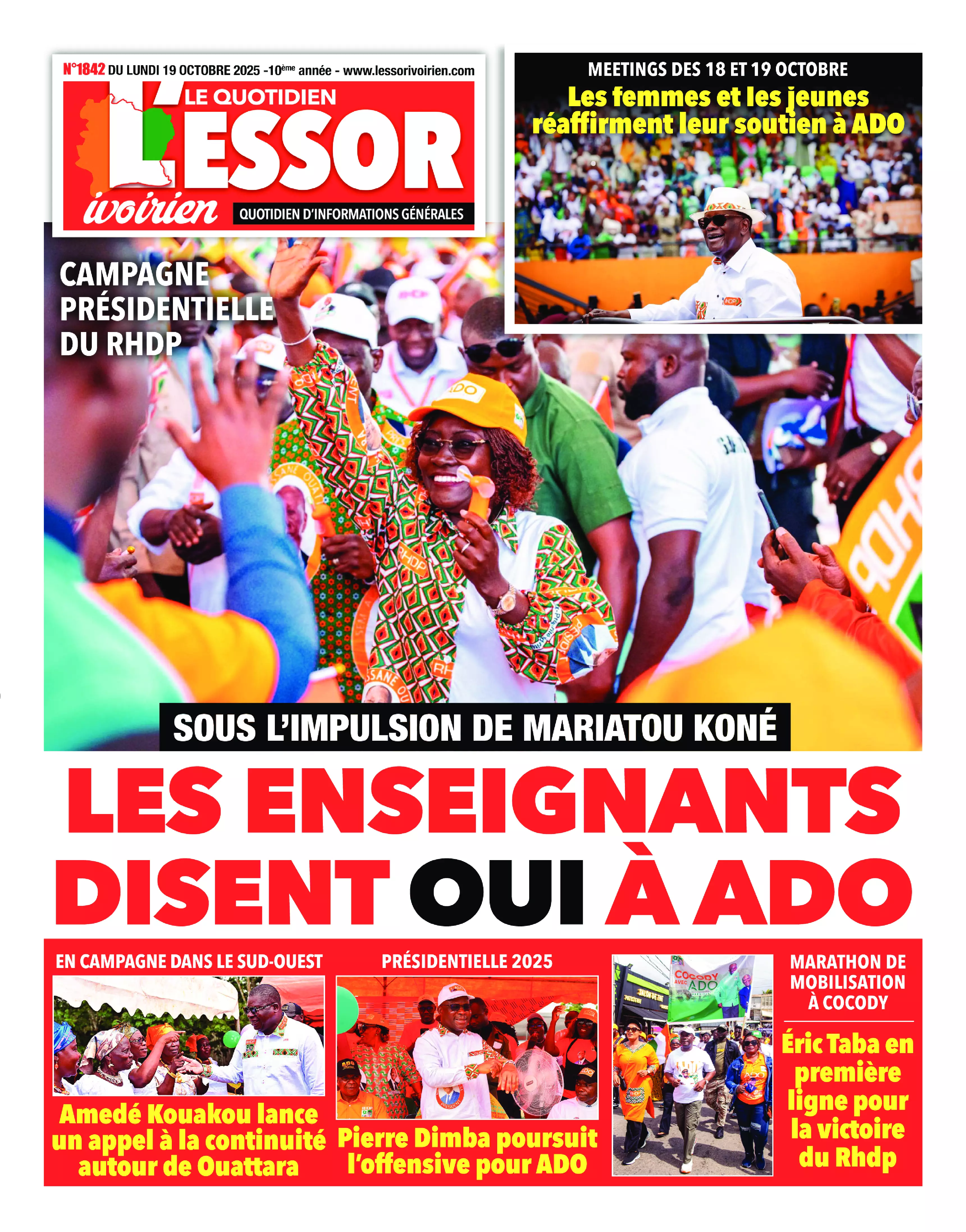 L'ESSOR IVOIRIEN N° 1842