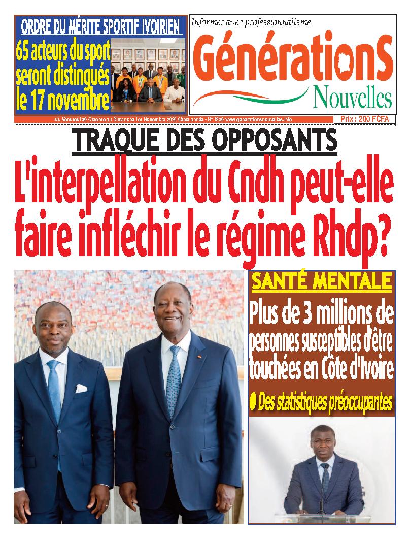 GENERATIONS NOUVELLES N° 1830
