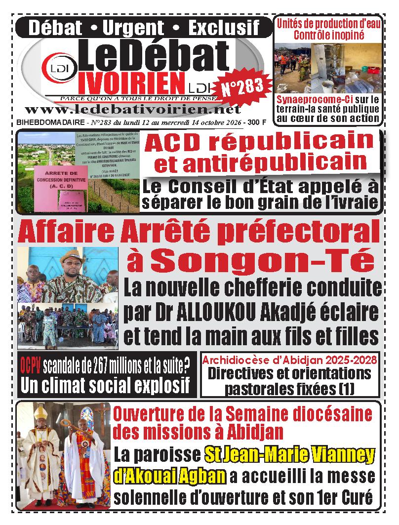 LE DEBAT IVOIRIEN N° 283