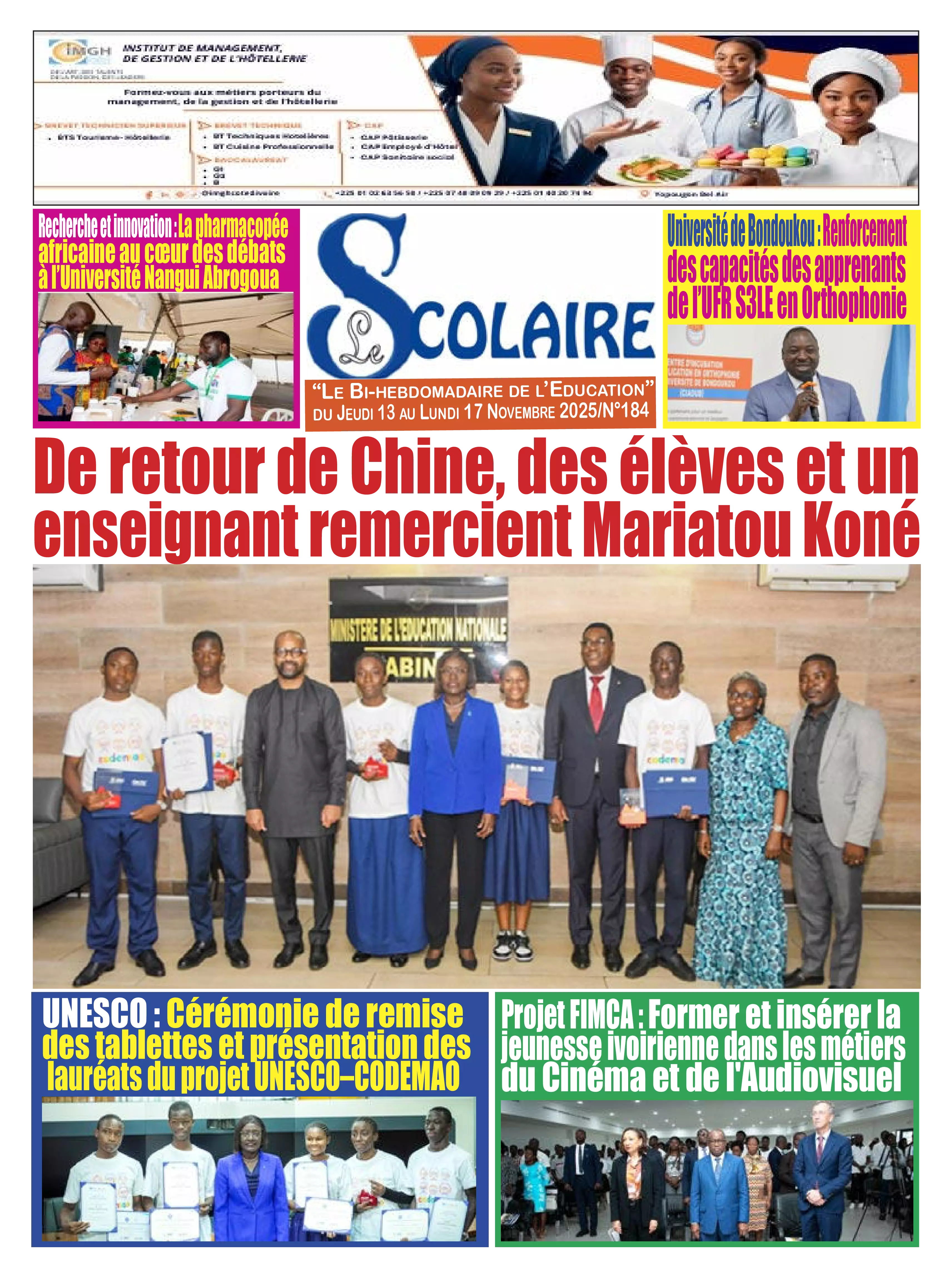 LE SCOLAIRE N° 184